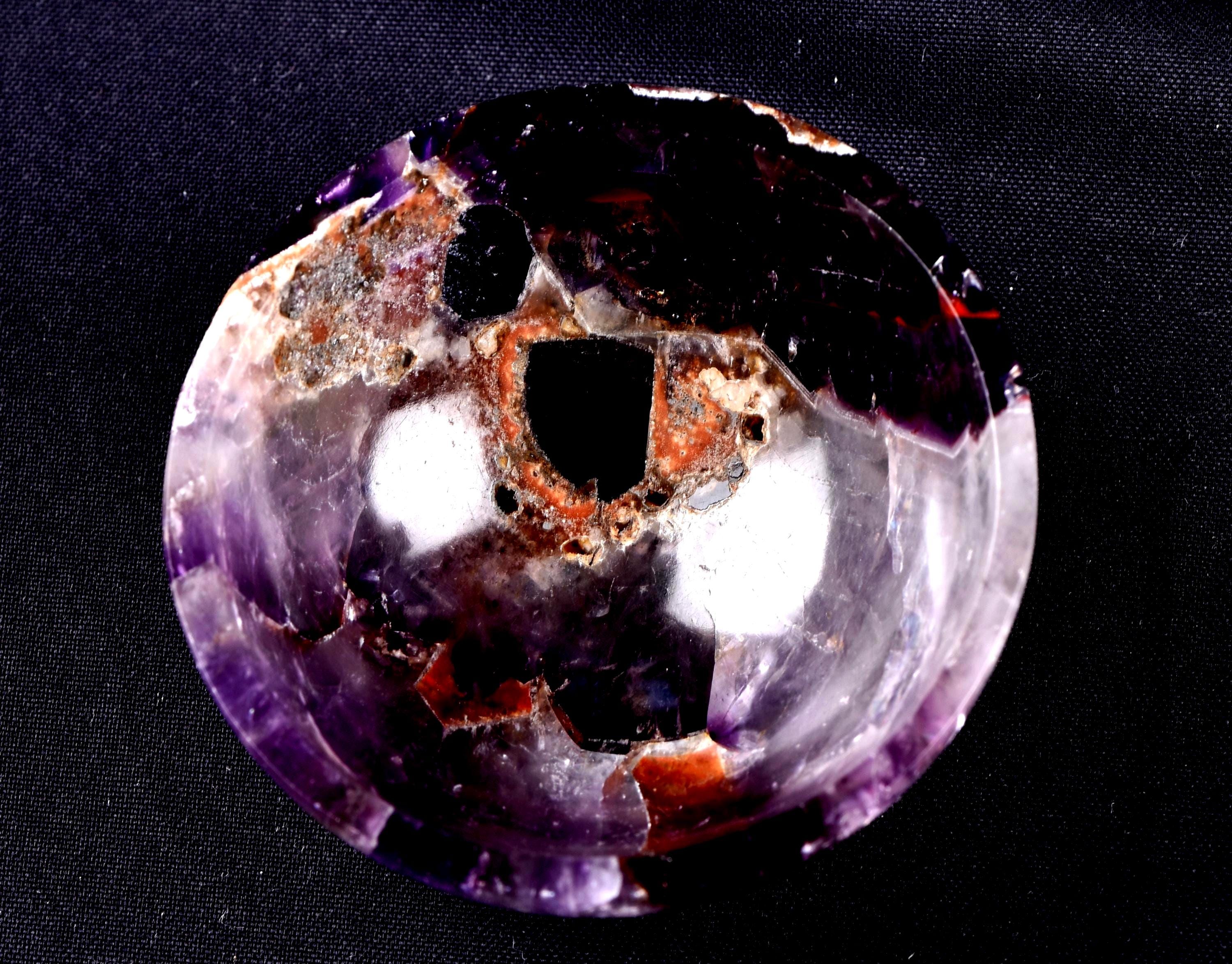 Super seven melody stone  chevron  bowl   psychic abilities spiritual elevation   8083