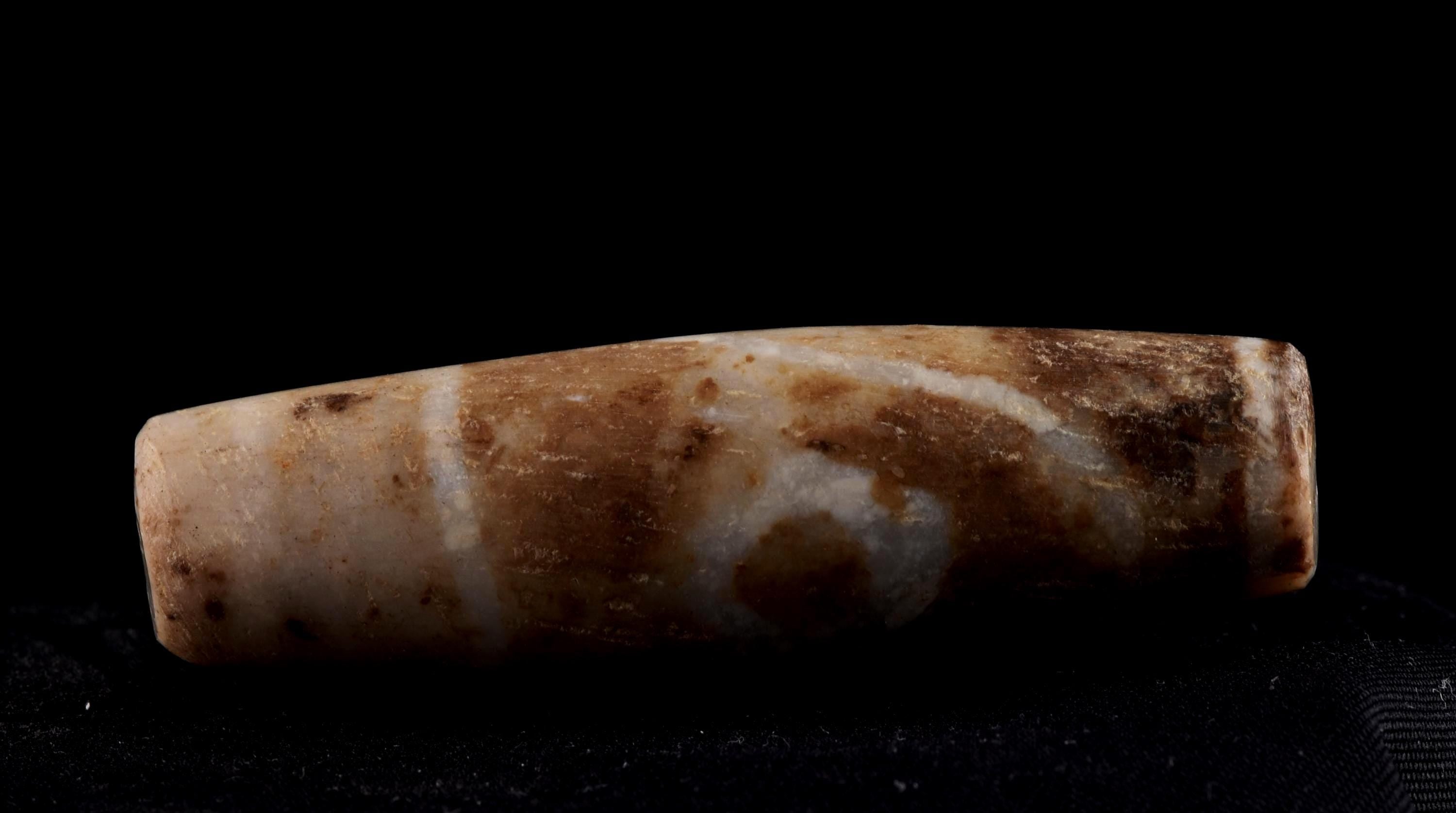 Mystic old  Sulemani  stone/dzi bead / bhaisajyaguru  two ''evil eye''shaman protection reach patina  #8102