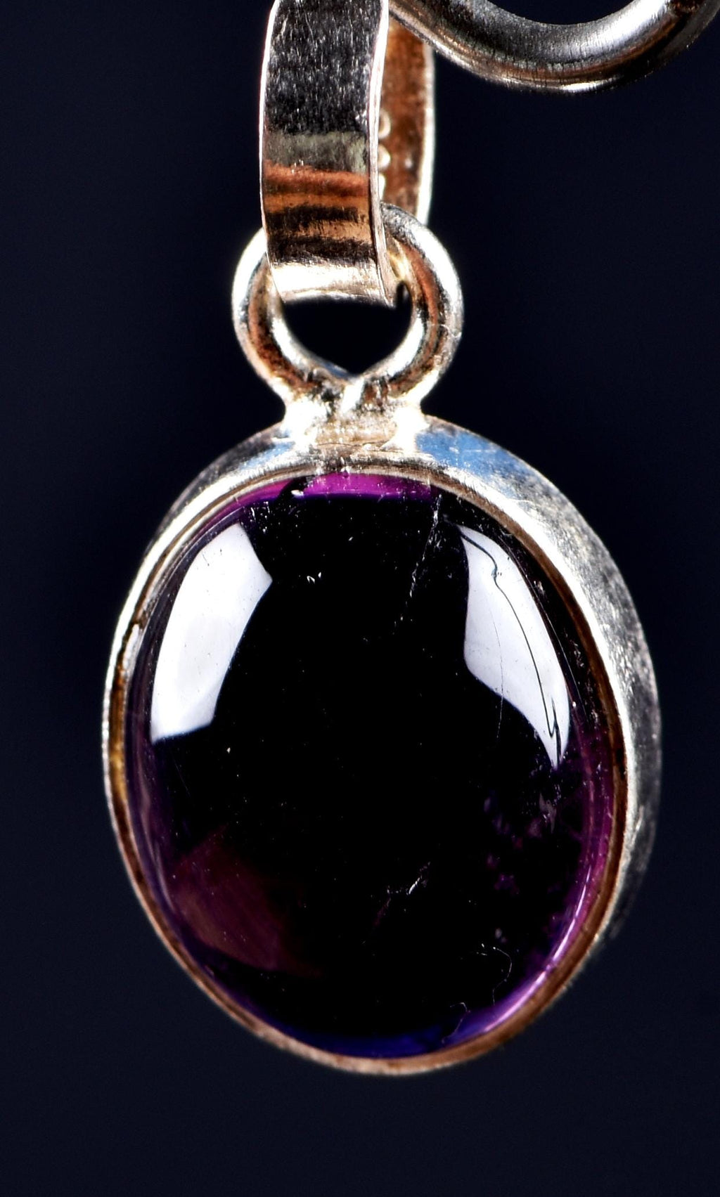 Amethyst sterling silver  pendant   Far-infrared radiation negative ion emission #8094