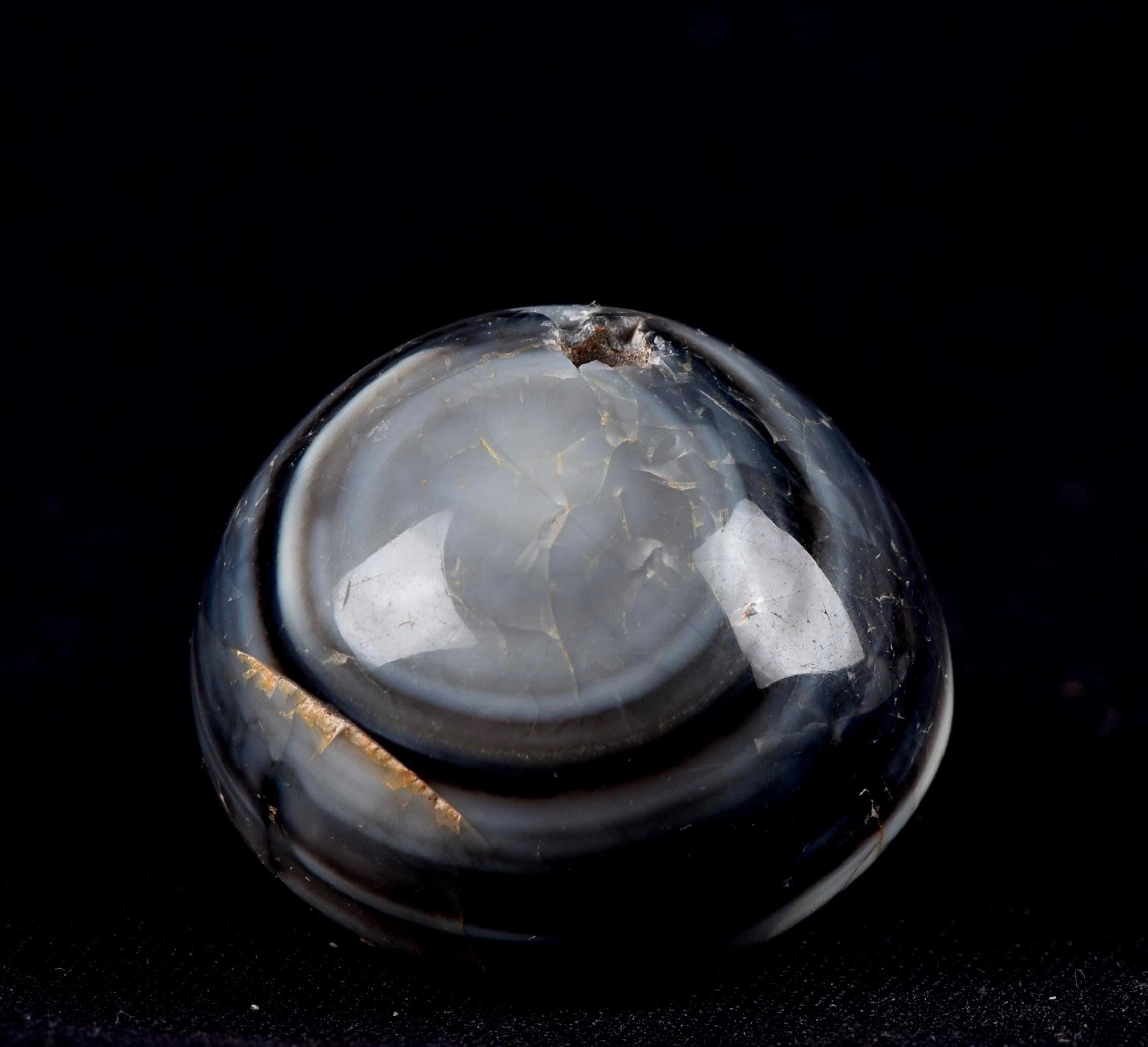 Rare Mystic Sulemani ''evil eye'' sphere  bhaisajyaguru soloman stone shaman protection # 7663