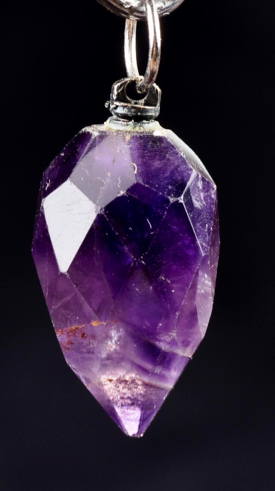Super seven melody stone  chevron faceted grape  pendant  psychic abilities spiritual elevation   7498