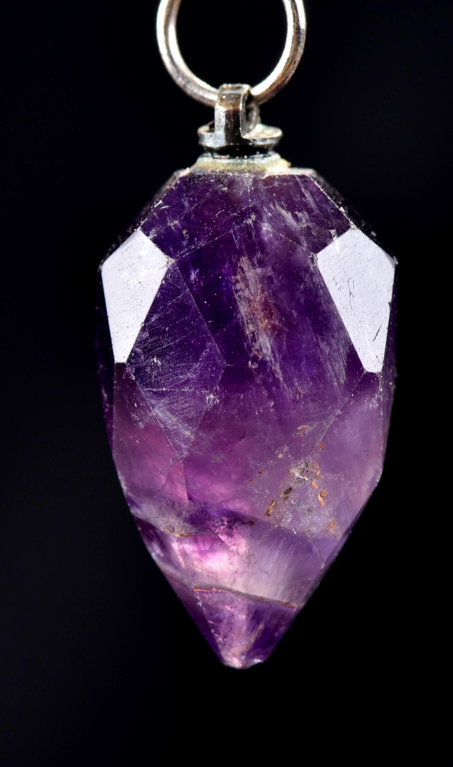 Super seven melody stone  chevron faceted grape  pendant  psychic abilities spiritual elevation   7498