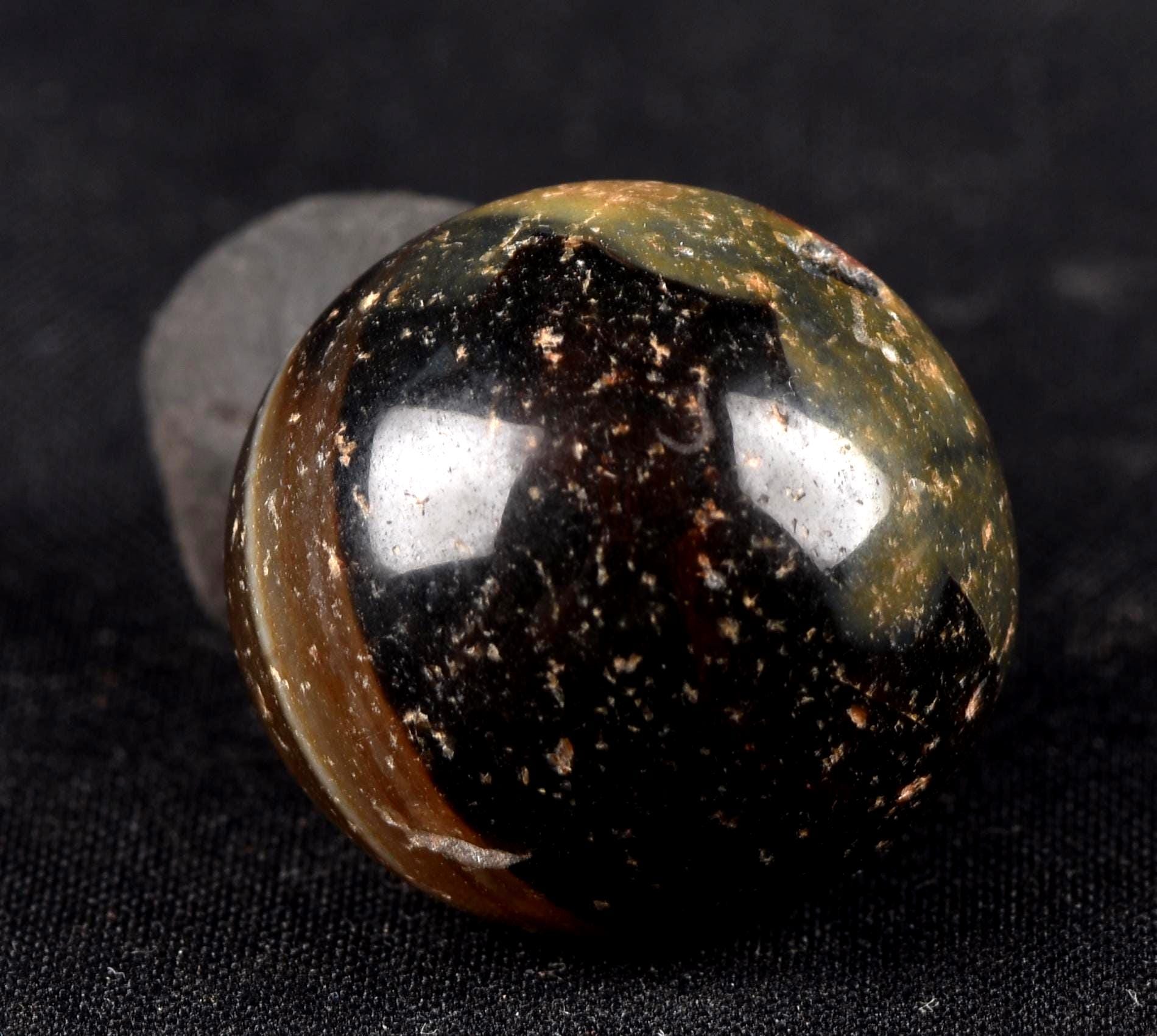 Mystic old  Sulemani  stone/dzi bead / bhaisajyaguru  shaman protection reach patina  #7807