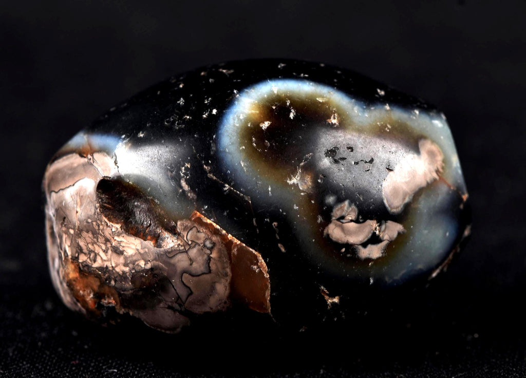 Mystic old  Sulemani  stone/dzi bead / bhaisajyaguru  shaman protection reach patina  #7813