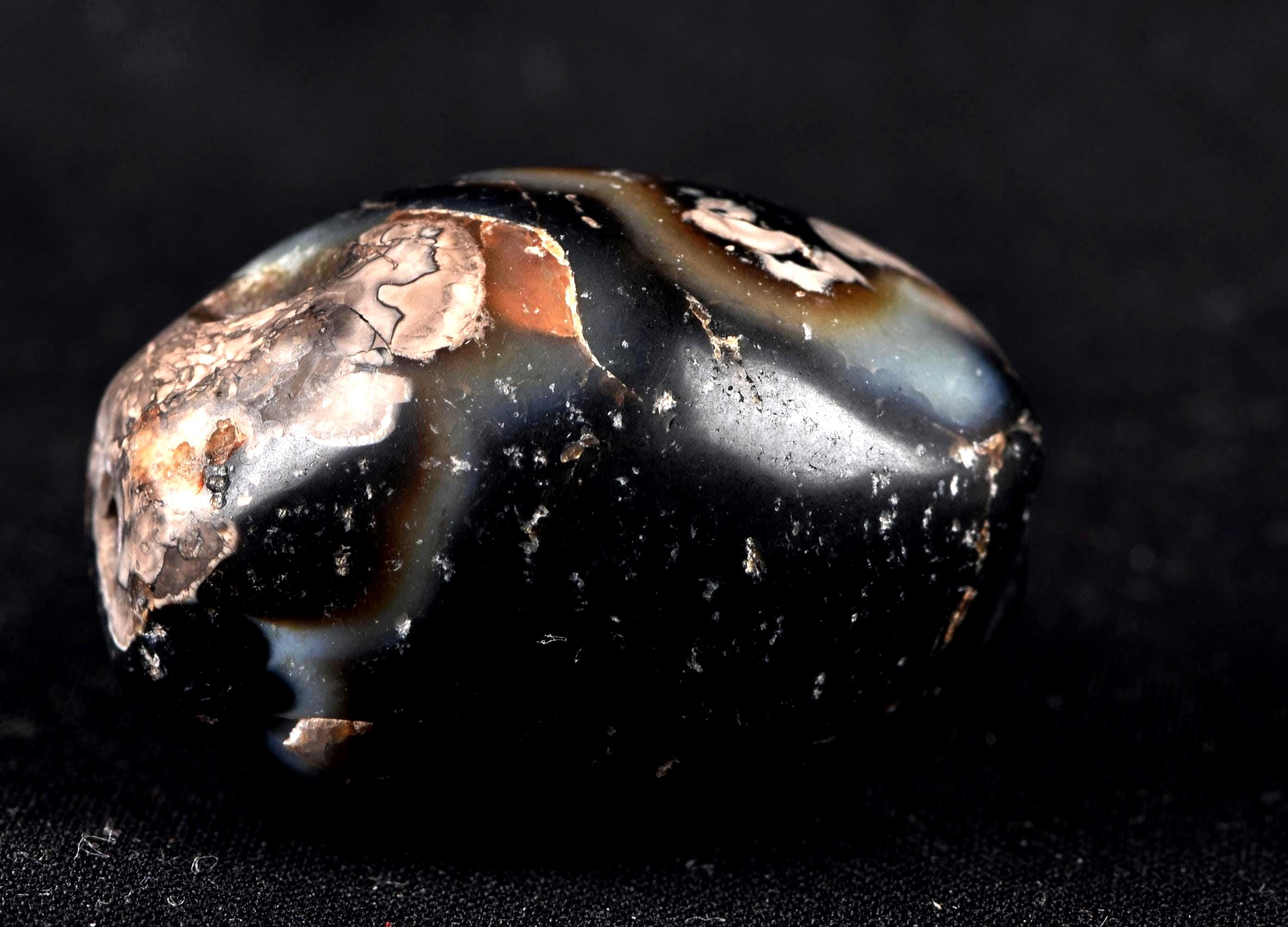 Mystic old  Sulemani  stone/dzi bead / bhaisajyaguru  shaman protection reach patina  #7813