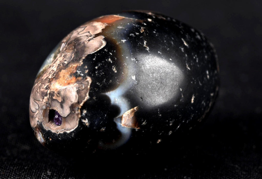 Mystic old  Sulemani  stone/dzi bead / bhaisajyaguru  shaman protection reach patina  #7813