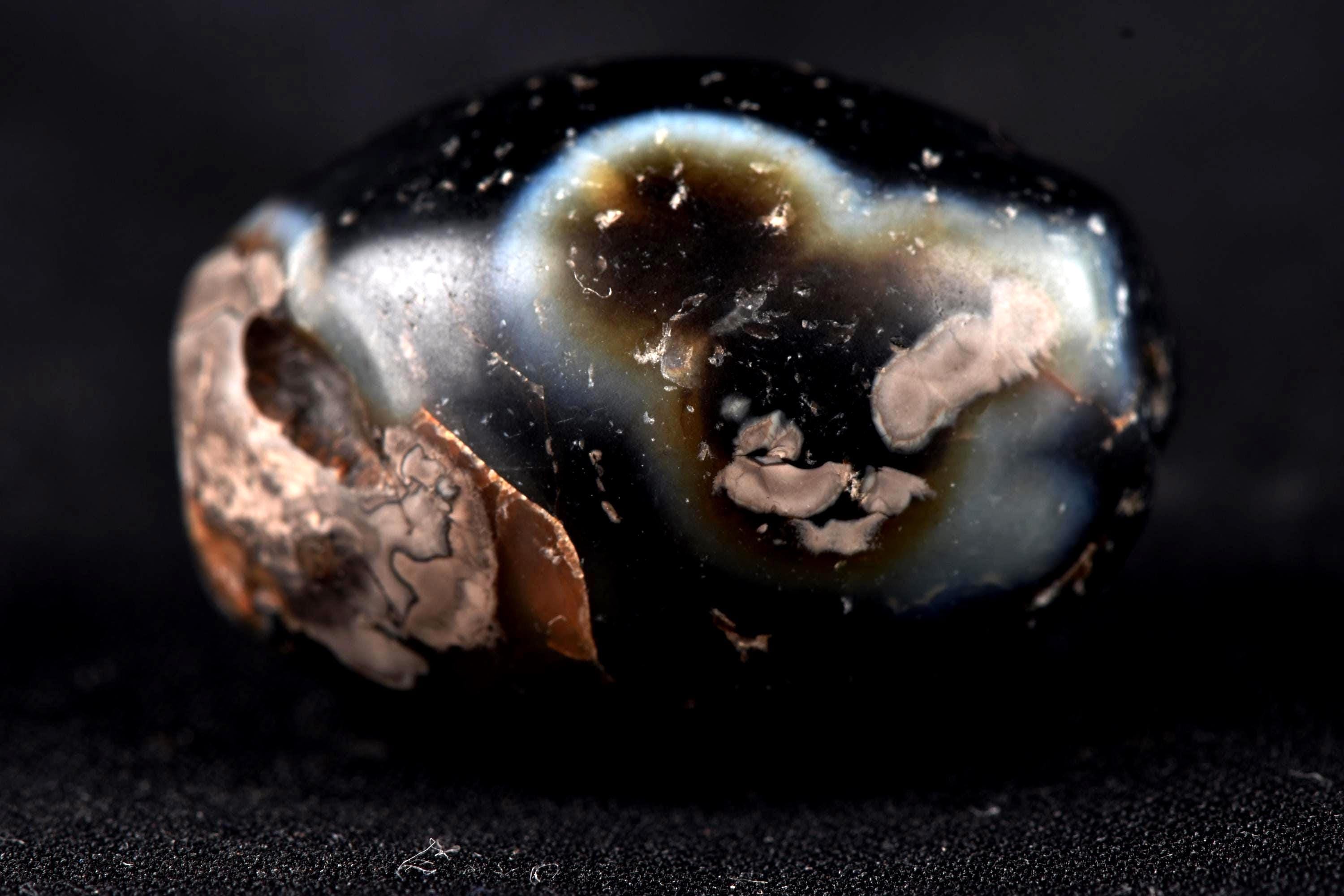 Mystic old  Sulemani  stone/dzi bead / bhaisajyaguru  shaman protection reach patina  #7813