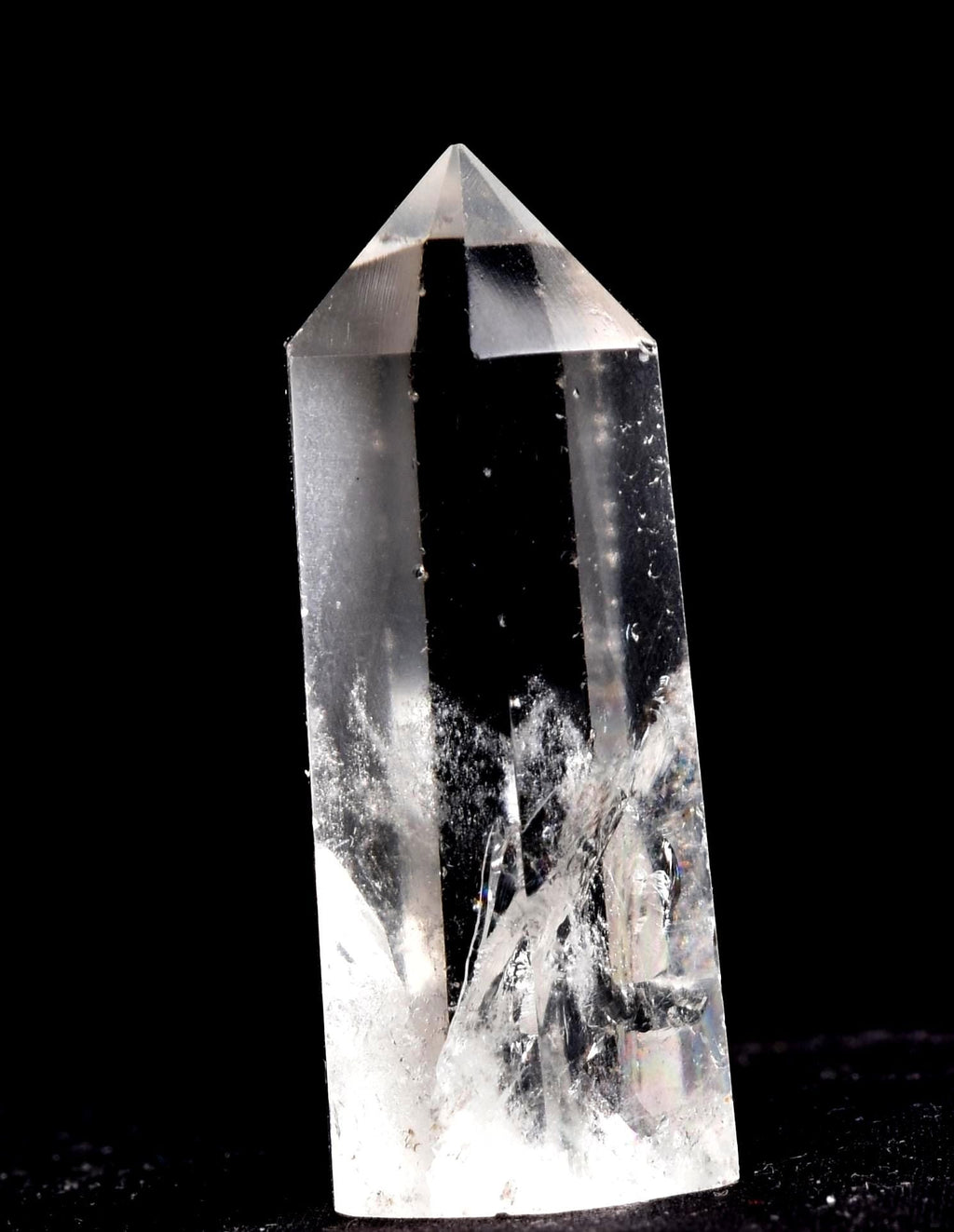 Satyaloka  quartz  8 sided obelisk rainbow  wand  High frequency synergy 12 crystal #8121