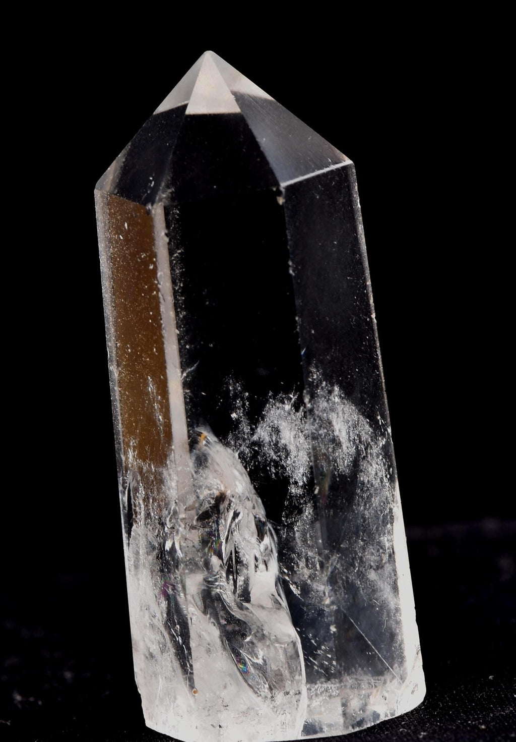 Satyaloka  quartz  8 sided obelisk rainbow  wand  High frequency synergy 12 crystal #8121