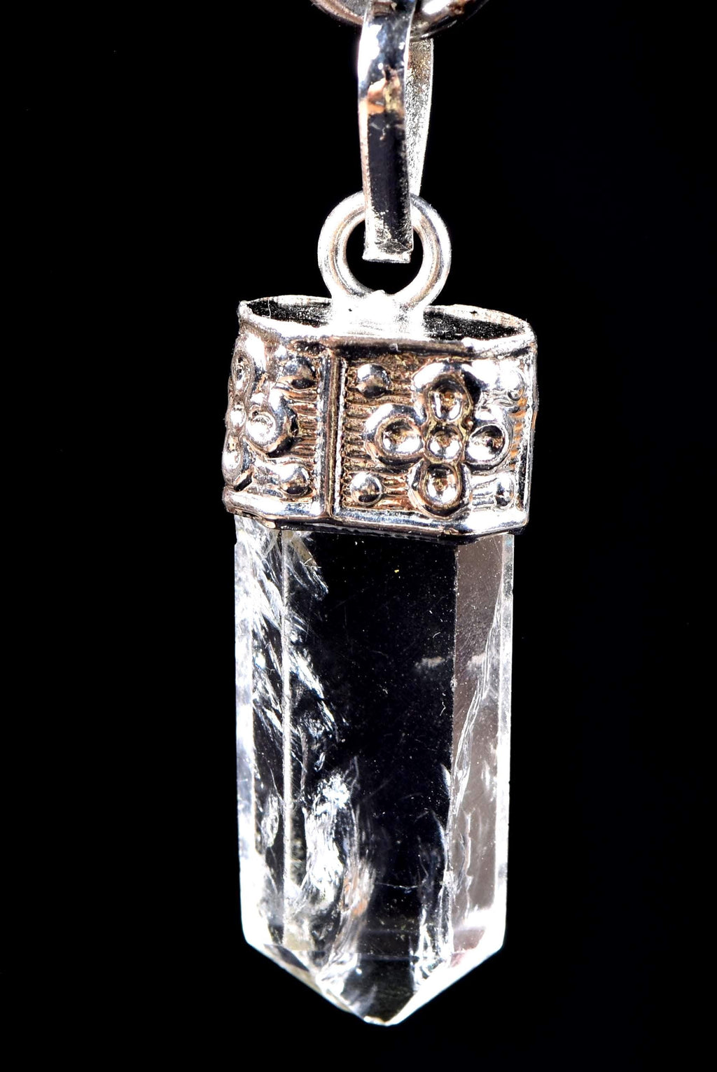 Satyaloka  quartz   quartz inside  Pendant synergy 12 crystal  #8125