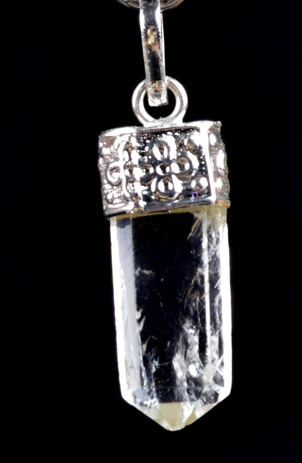 Satyaloka  quartz   quartz inside  Pendant synergy 12 crystal  #8125