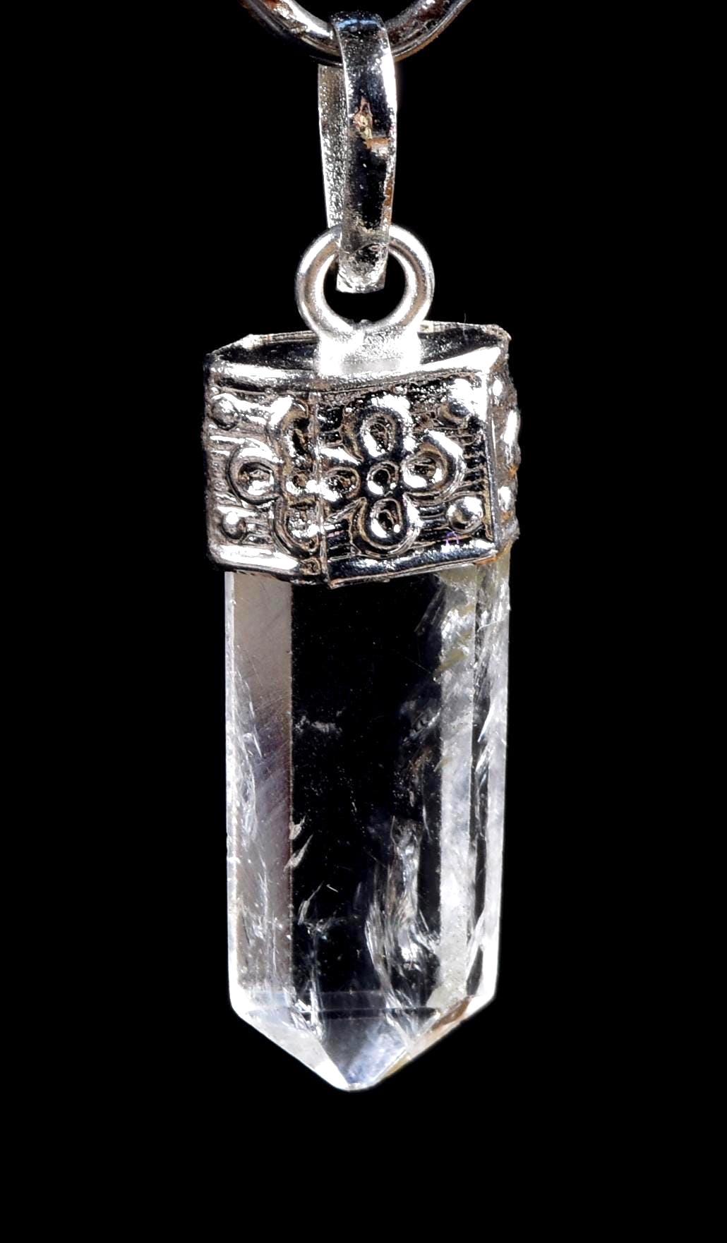 Satyaloka  quartz   quartz inside  Pendant synergy 12 crystal  #8125