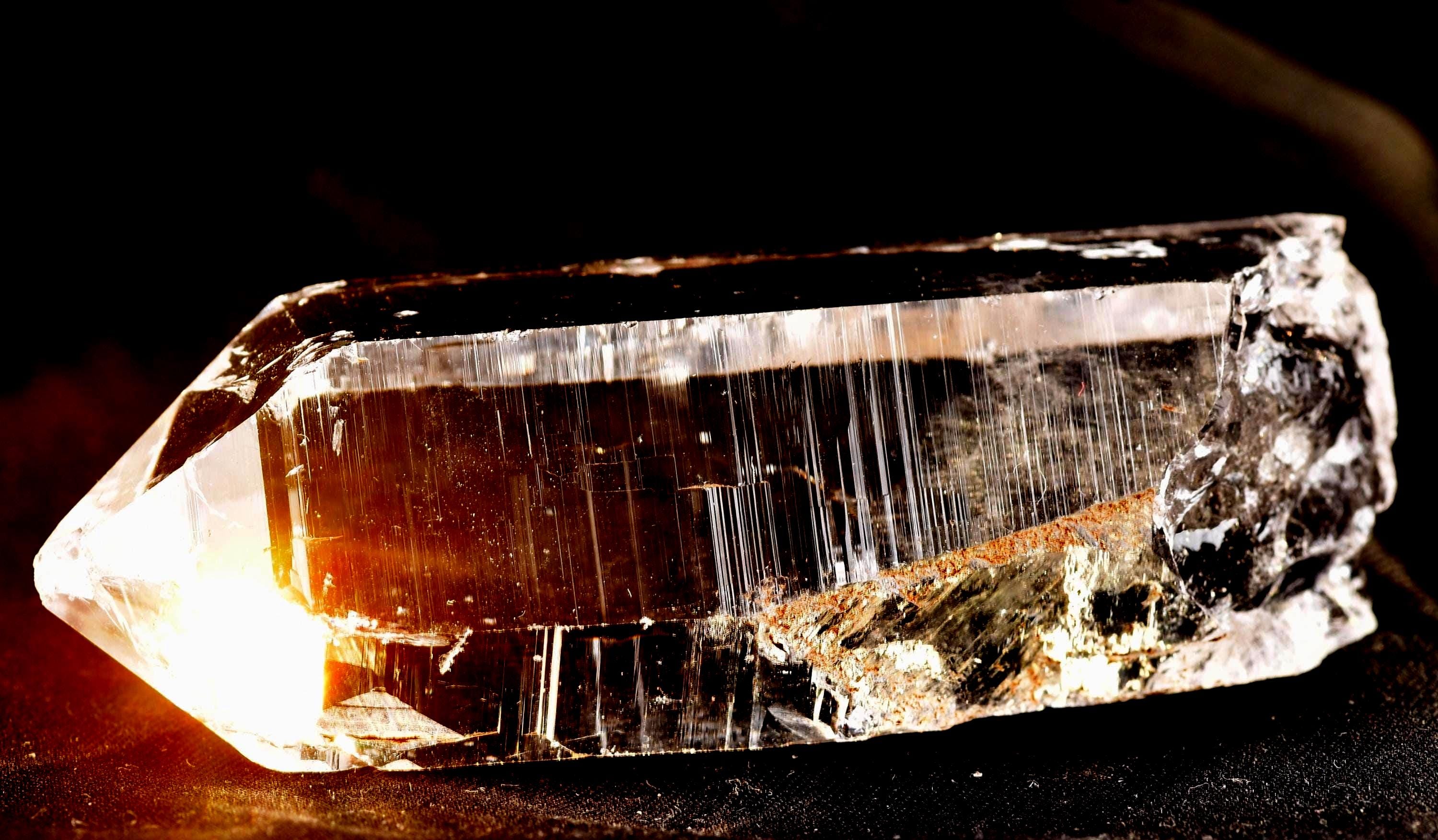 Himalayan  High Frequency Very Powerful  silver lemurian quartz rainbows keys, devic kingdom ancient wisdom #7523