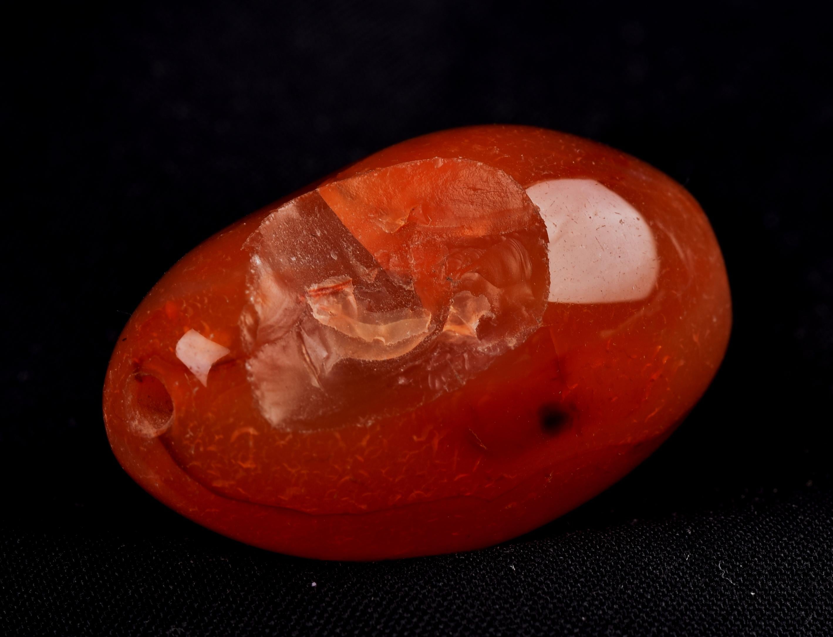 old mystic  pema raka = red lotus color bead ''sanctified'' by ritual, courage creativity# 8084