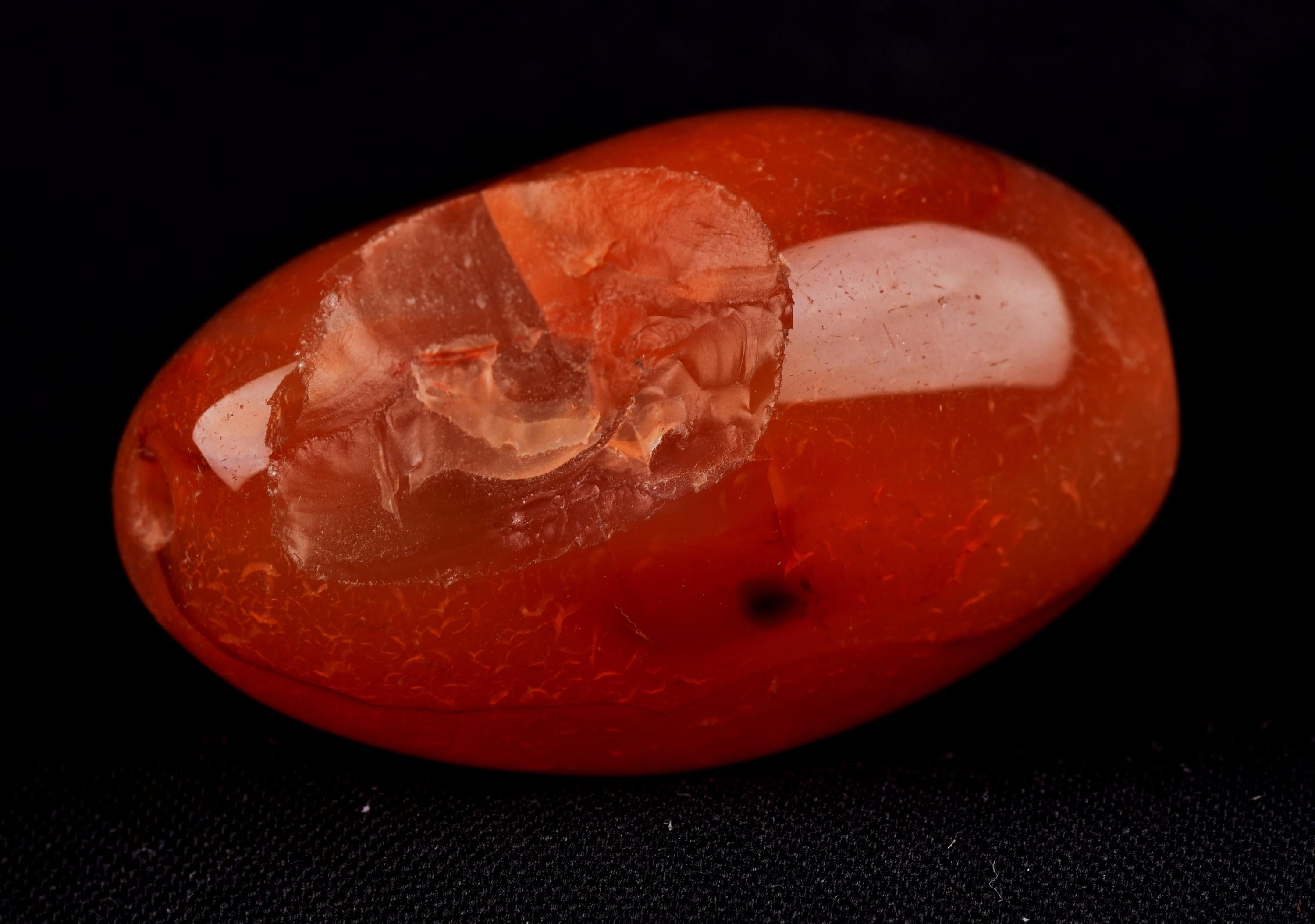 old mystic  pema raka = red lotus color bead ''sanctified'' by ritual, courage creativity# 8084