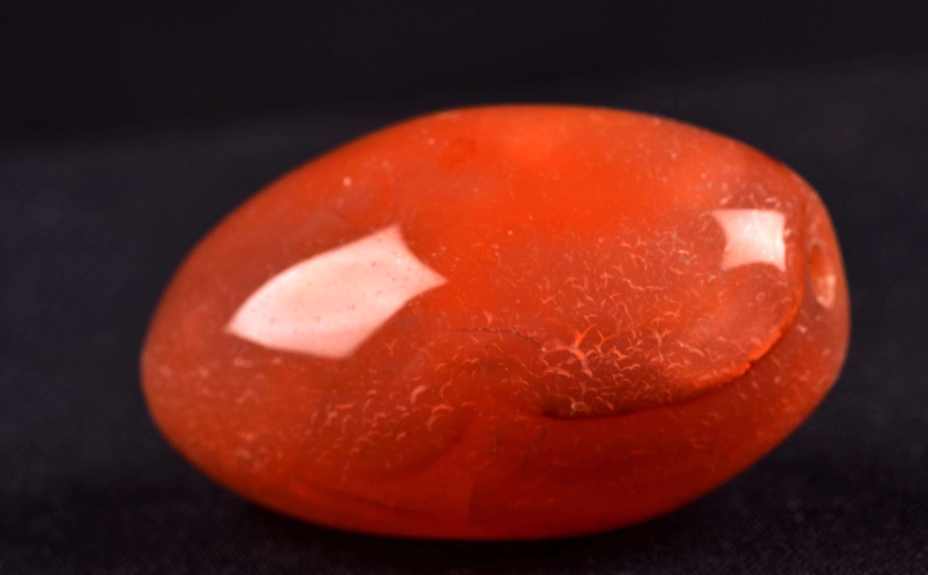 old mystic  pema raka = red lotus color bead ''sanctified'' by ritual, courage creativity# 8084