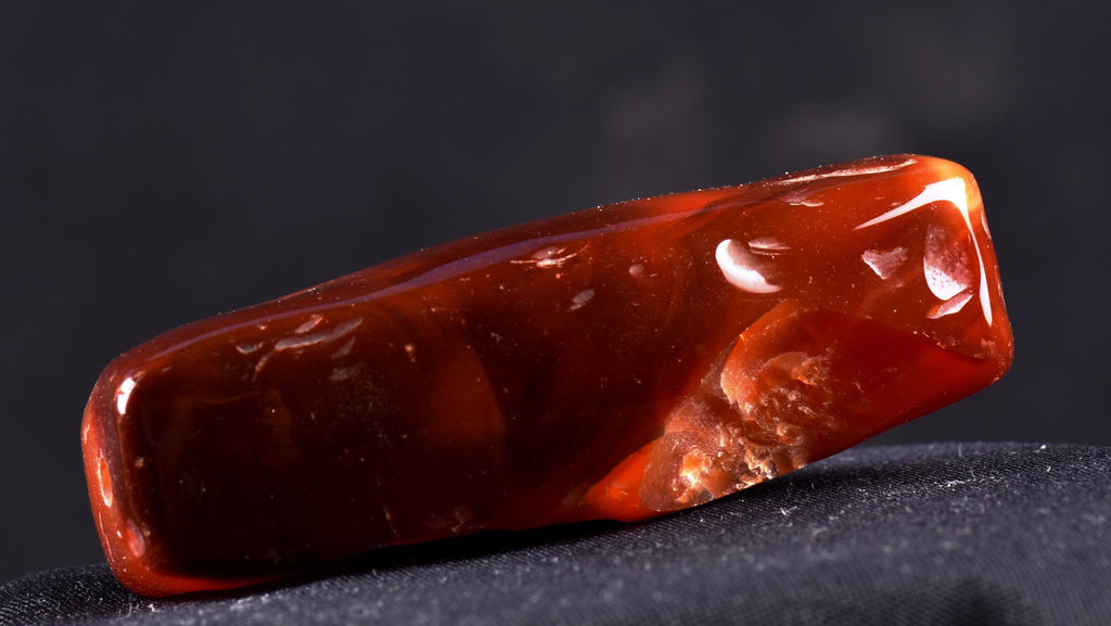 old mystic  pema raka = red lotus color  Carnelian  agate bead for strength courage creativity ''sanctified '' retualistic demadged  #8086