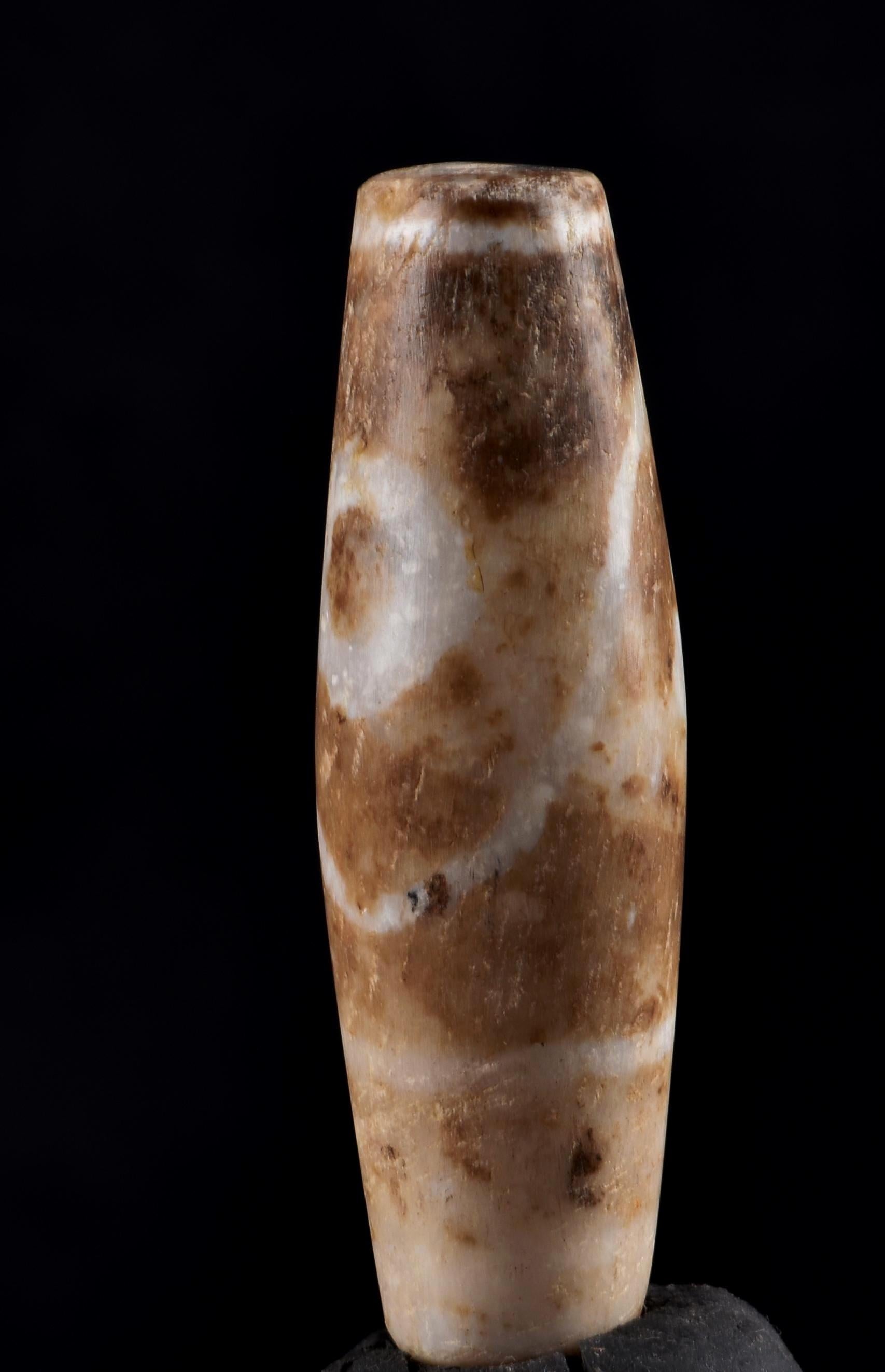 Mystic old  Sulemani  stone/dzi bead / bhaisajyaguru  two ''evil eye''shaman protection reach patina  #8102