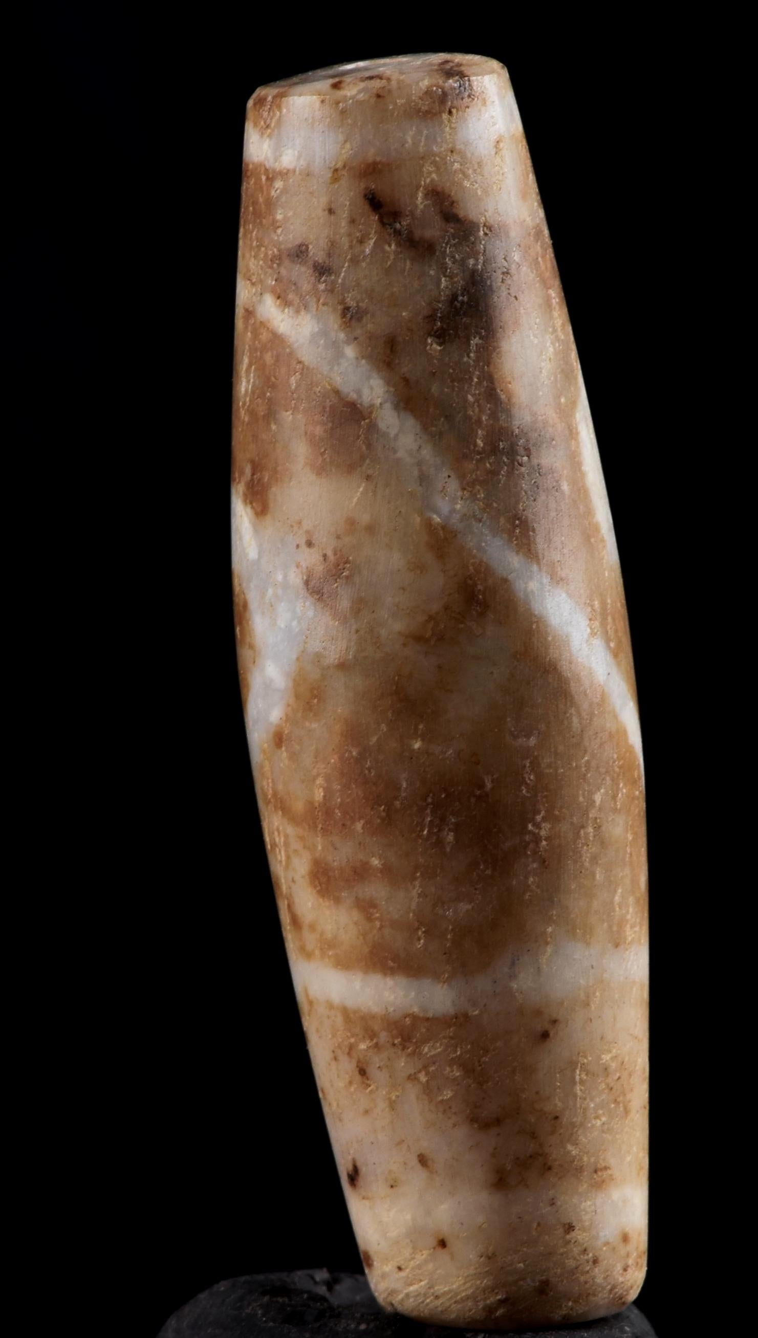 Mystic old  Sulemani  stone/dzi bead / bhaisajyaguru  two ''evil eye''shaman protection reach patina  #8102