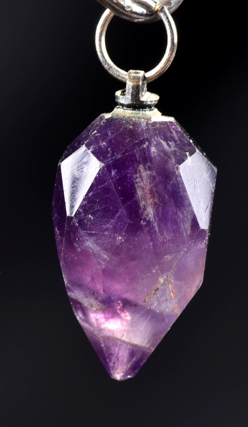 Super seven melody stone  chevron faceted grape  pendant  psychic abilities spiritual elevation   7498