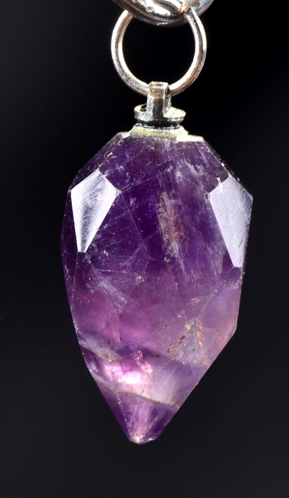 Super seven melody stone  chevron faceted grape  pendant  psychic abilities spiritual elevation   7498