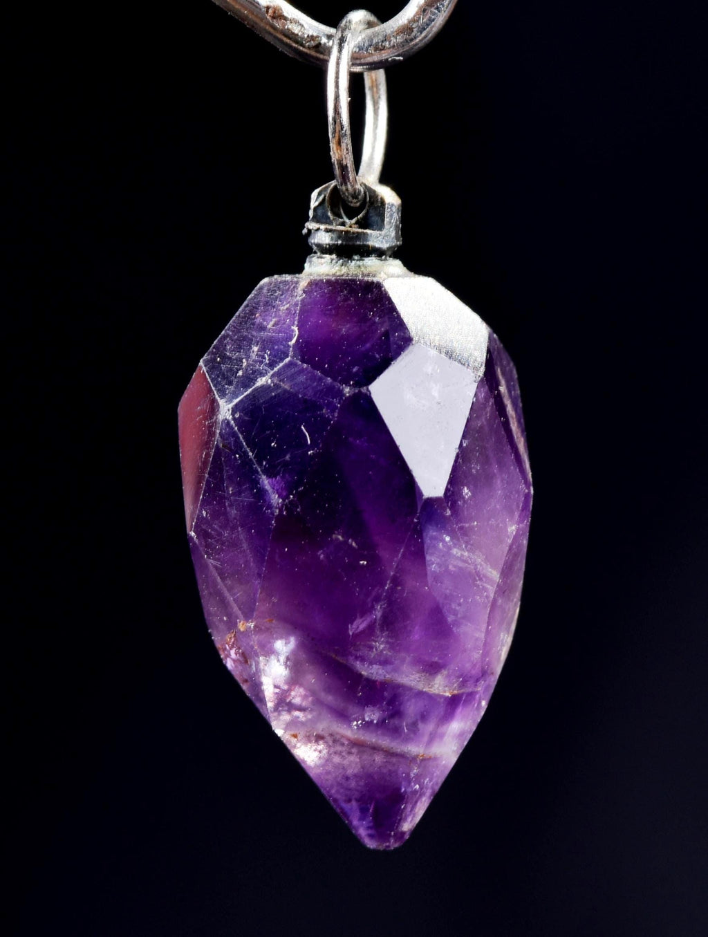 Super seven melody stone  chevron faceted grape  pendant  psychic abilities spiritual elevation   7498