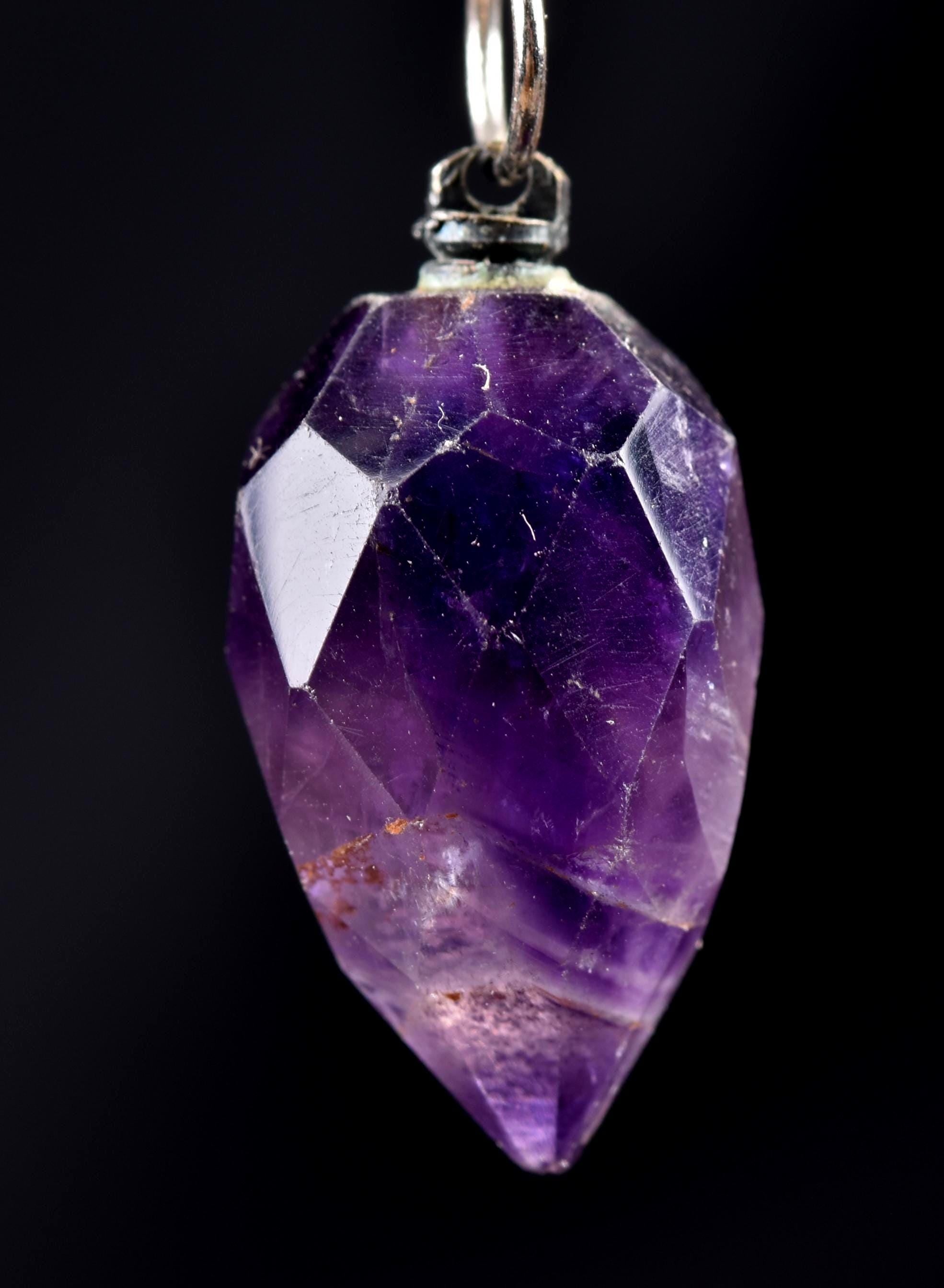 Super seven melody stone  chevron faceted grape  pendant  psychic abilities spiritual elevation   7498
