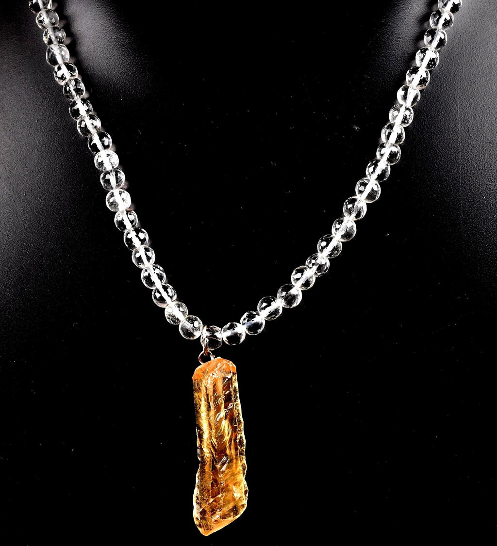 Satyaloka  faceted  '' 108 beads rosary/necklace ''with golden satyaloka  pendant  High frequency synergy 12 crystal #7622