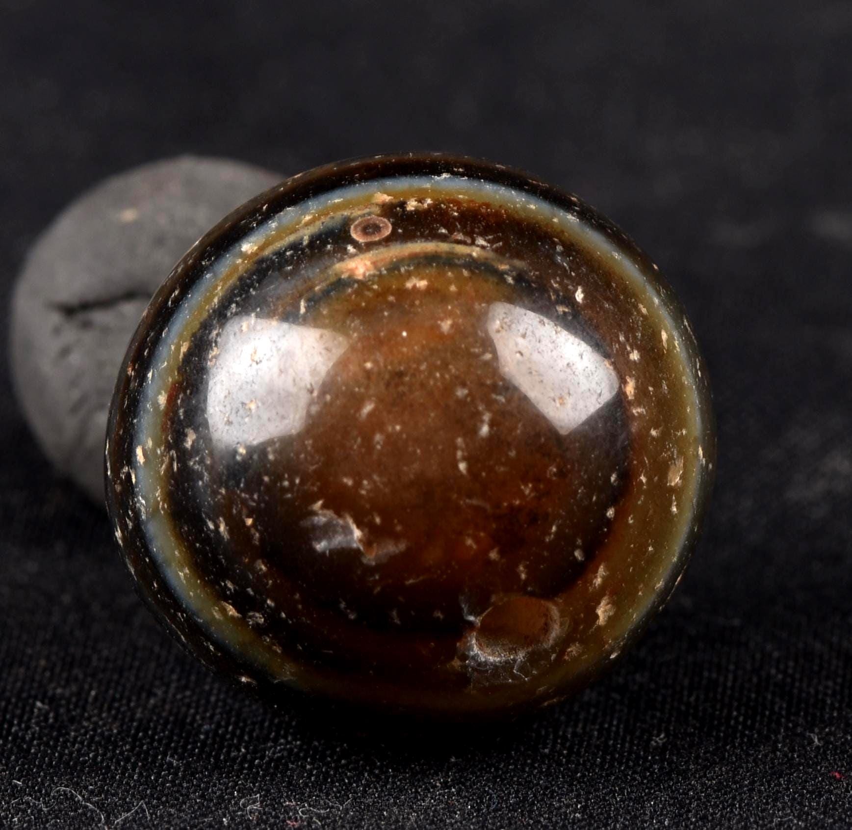 Mystic old  Sulemani  stone/dzi bead / bhaisajyaguru  shaman protection reach patina  #7807