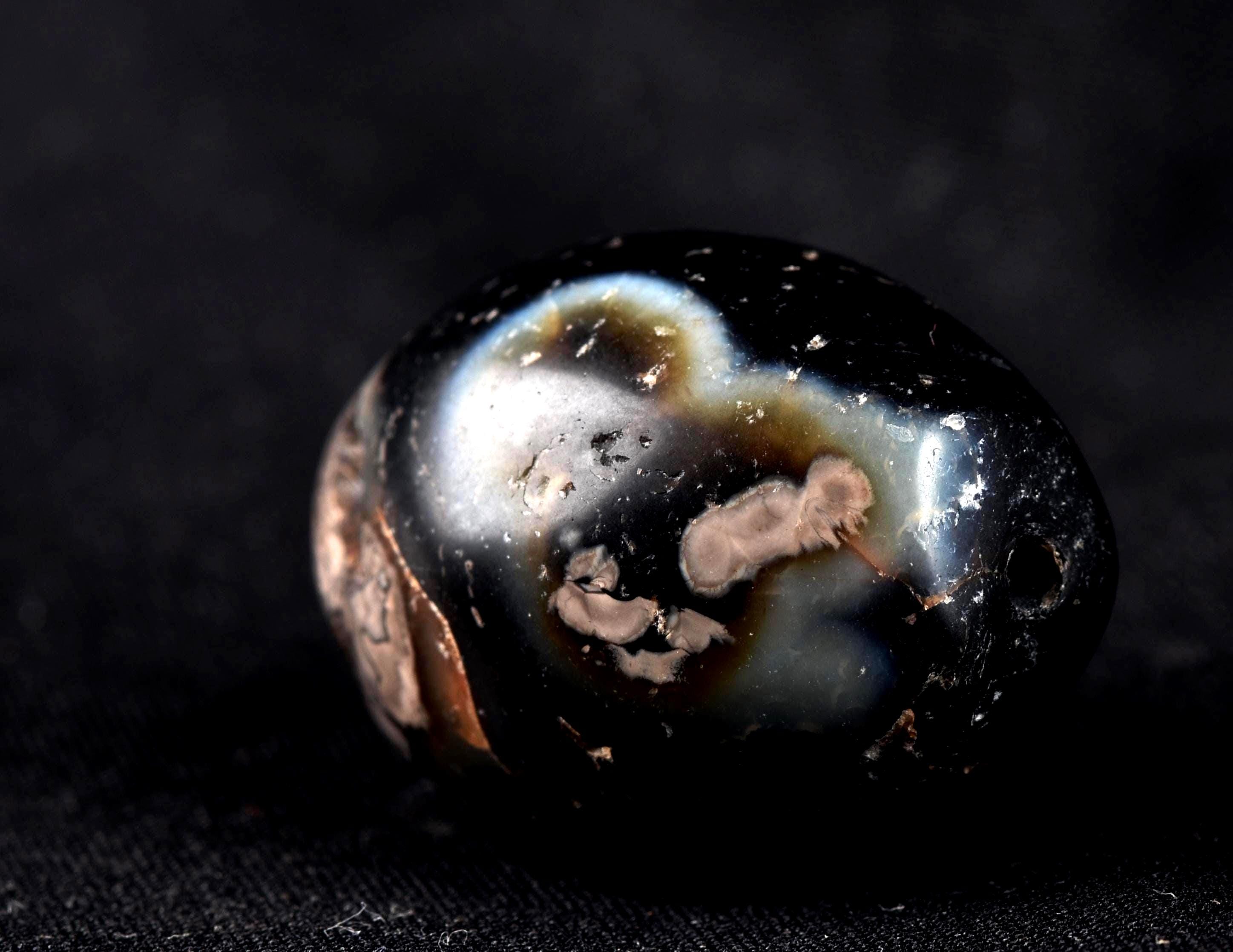 Mystic old  Sulemani  stone/dzi bead / bhaisajyaguru  shaman protection reach patina  #7813