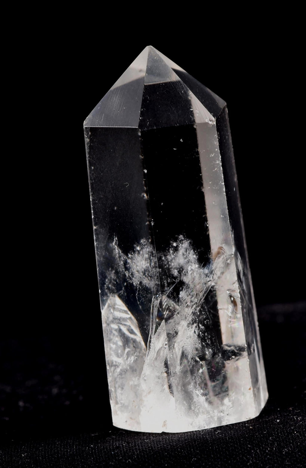 Satyaloka  quartz  8 sided obelisk rainbow  wand  High frequency synergy 12 crystal #8121
