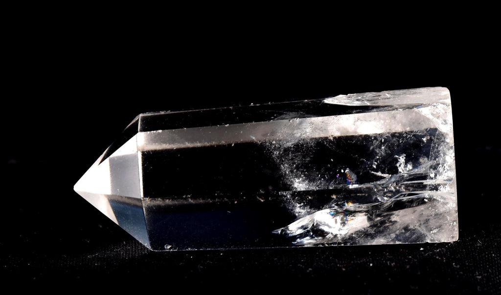 Satyaloka  quartz  8 sided obelisk rainbow  wand  High frequency synergy 12 crystal #8121
