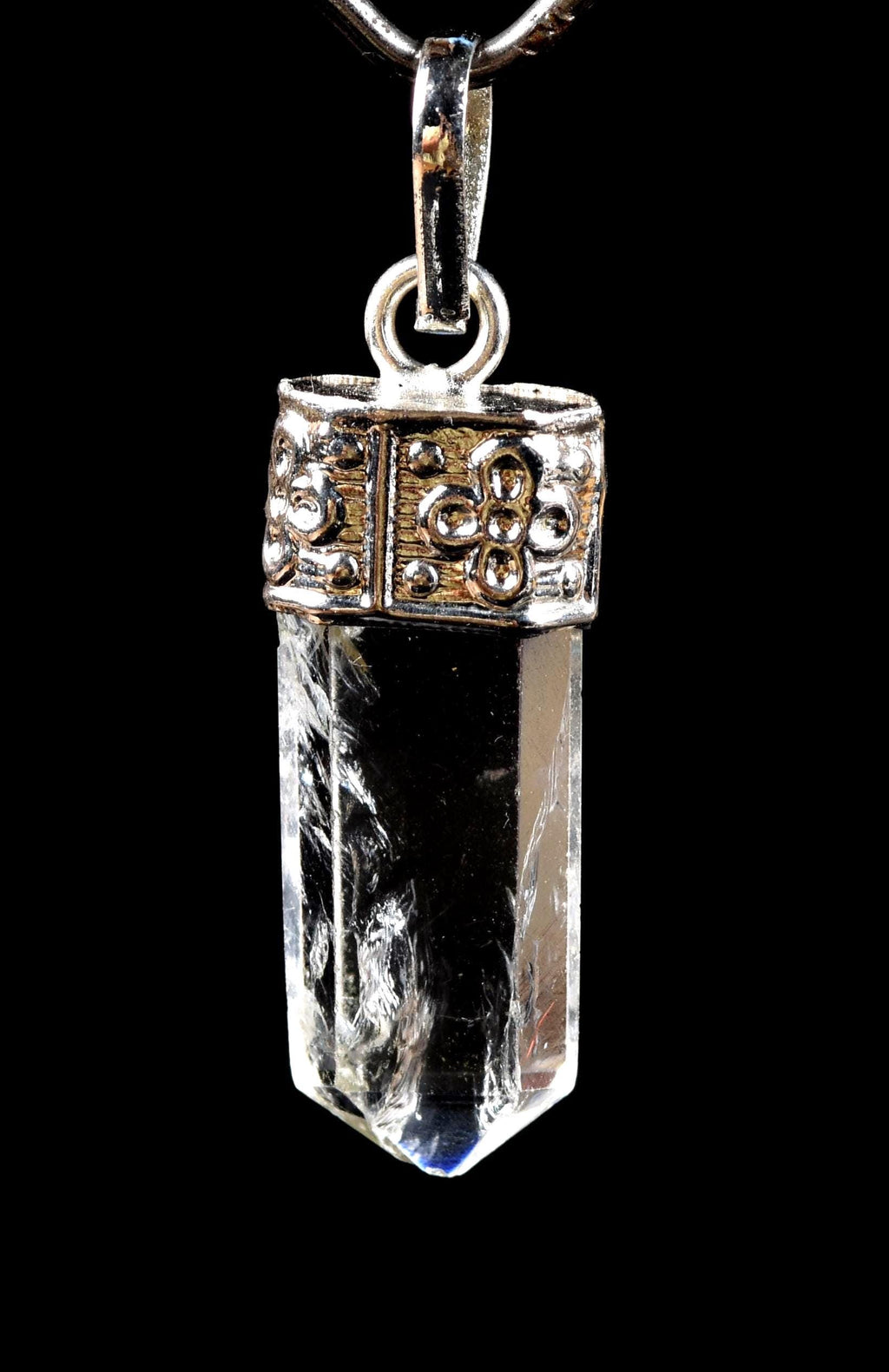 Satyaloka  quartz   quartz inside  Pendant synergy 12 crystal  #8125