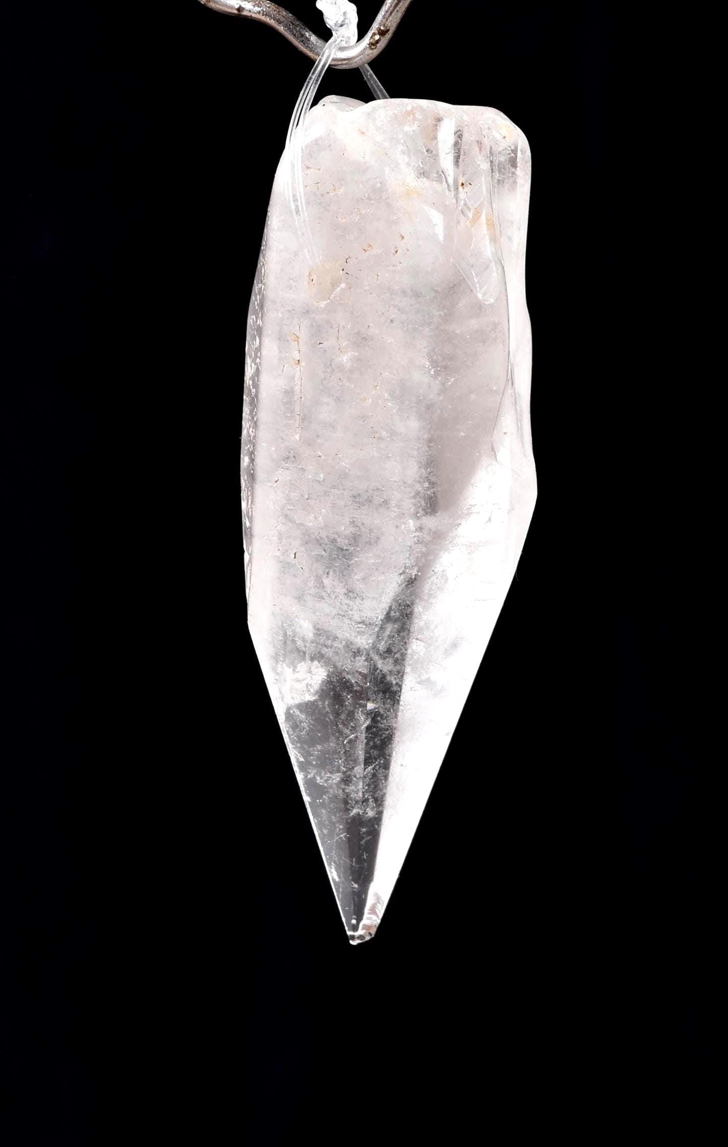 Satyaloka  crystal polished  point pendant high frequency synergy 12 crystal  ''sat-chit -ananda''  #8126