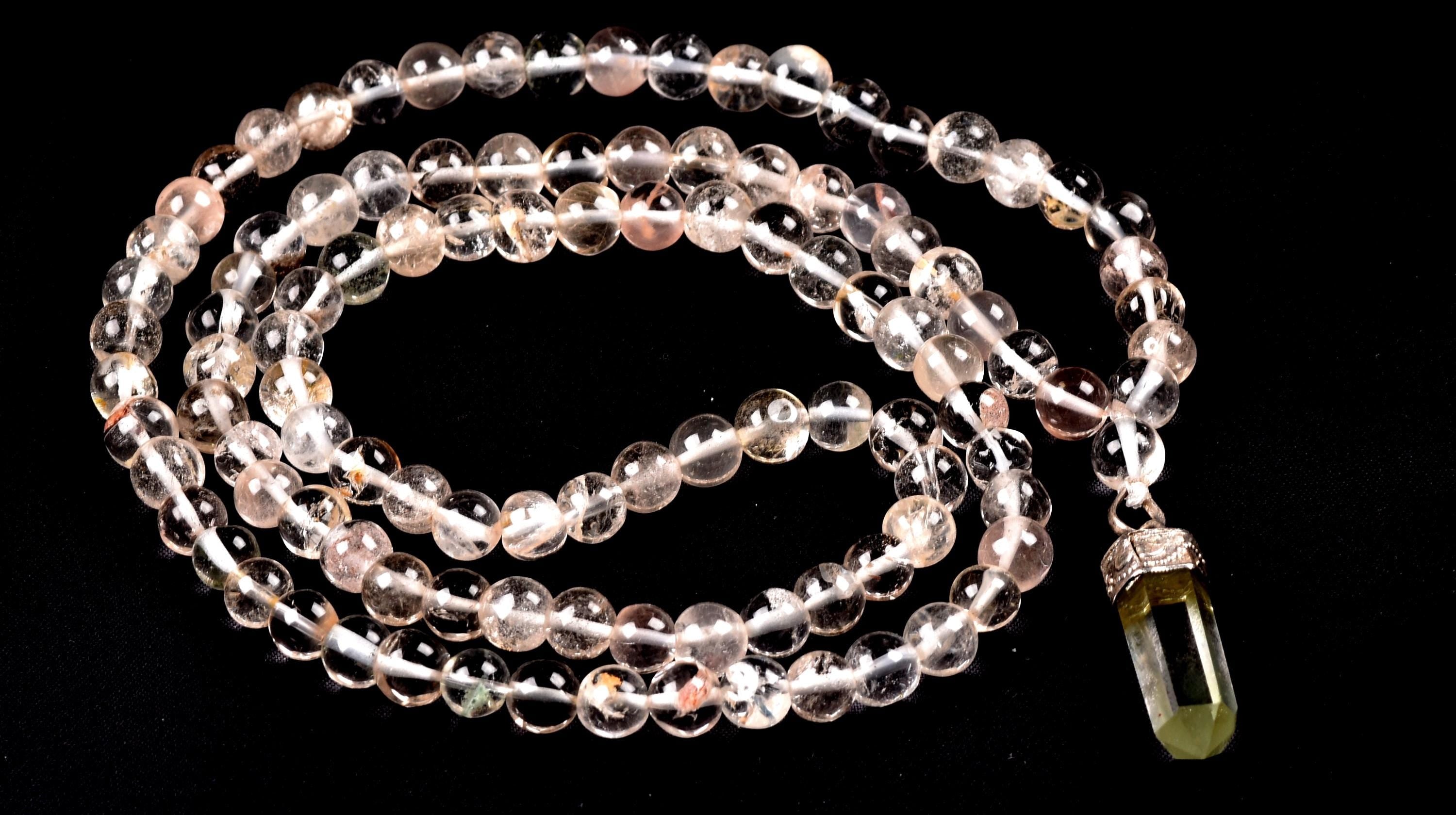Satyaloka satyamani 108 beads rosary/necklace with satyaloka   pendant  synergy 12  #8141