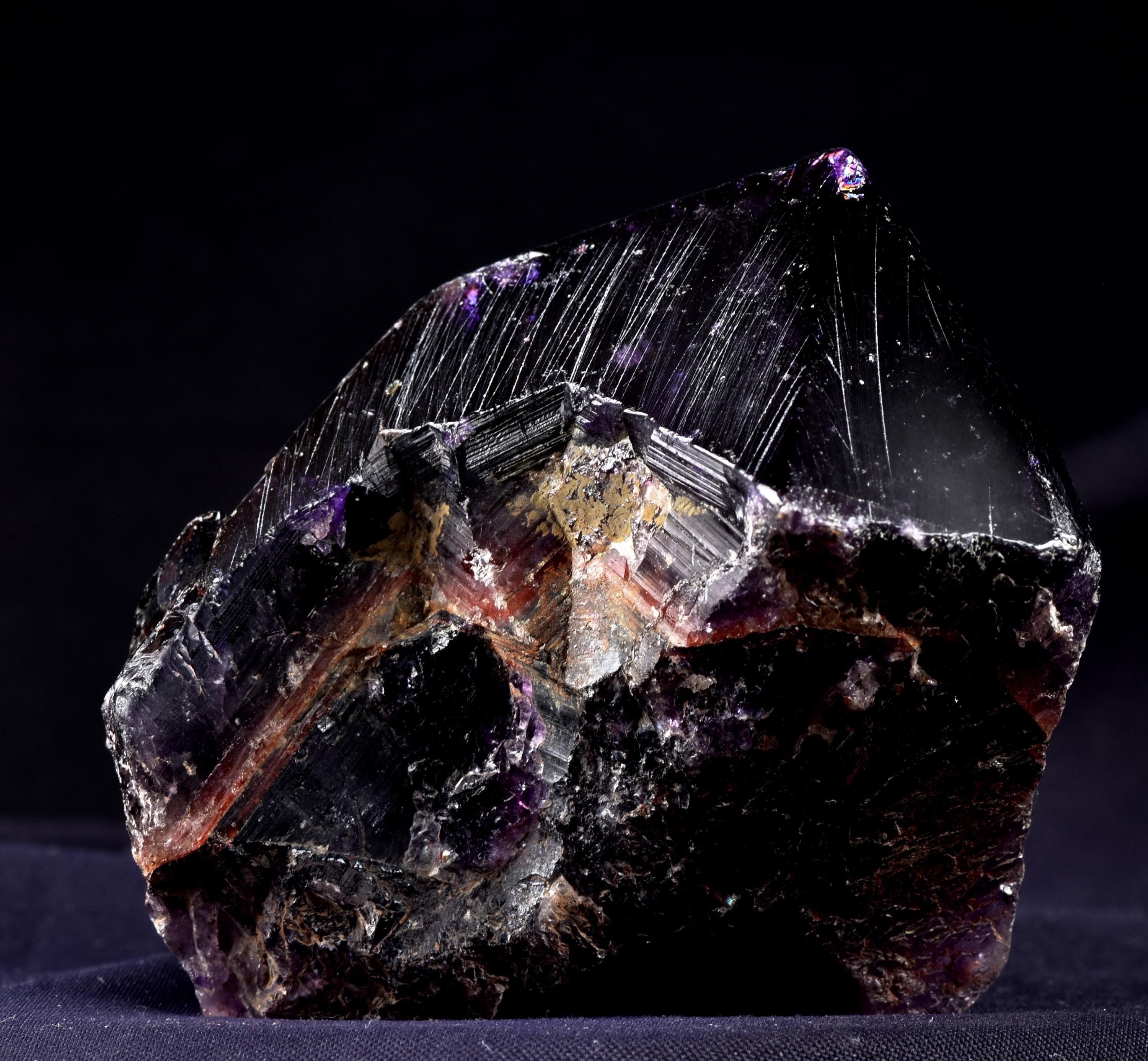 Rare Turkish Amethyst Cluster | Dark Purple Crystals Points Very Sparkly Enchanting | Healing Energy Happy Vibrations pseudomorph  8169