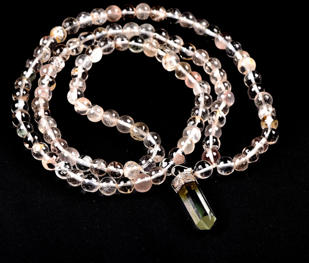 Satyaloka satyamani 108 beads rosary/necklace with satyaloka   pendant  synergy 12  #8141