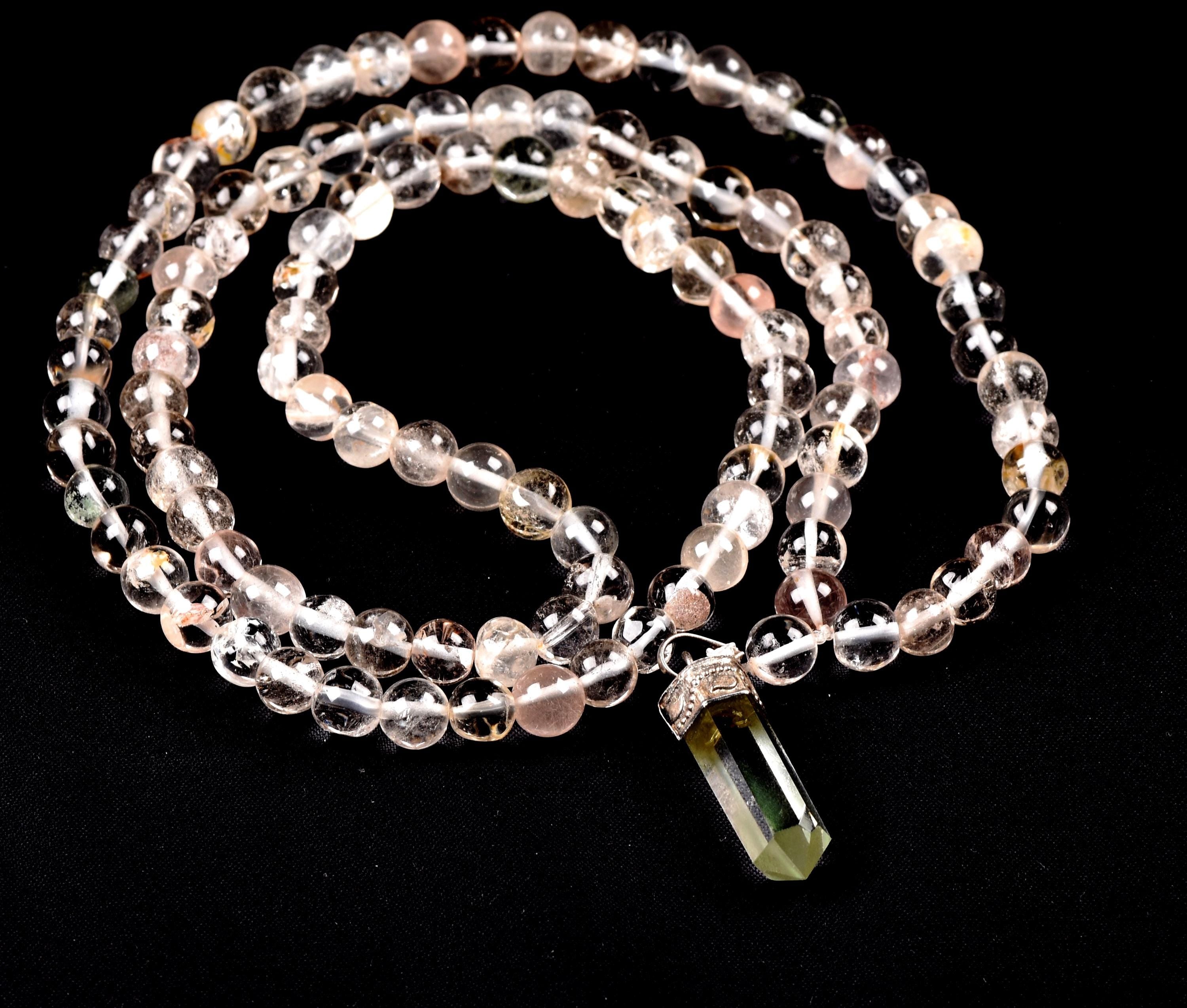 Satyaloka satyamani 108 beads rosary/necklace with satyaloka   pendant  synergy 12  #8141
