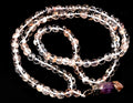 Satyaloka Satyamani quartz 108 +1 Beads  Rosary /Necklace  with super seven pendant. # 8142
