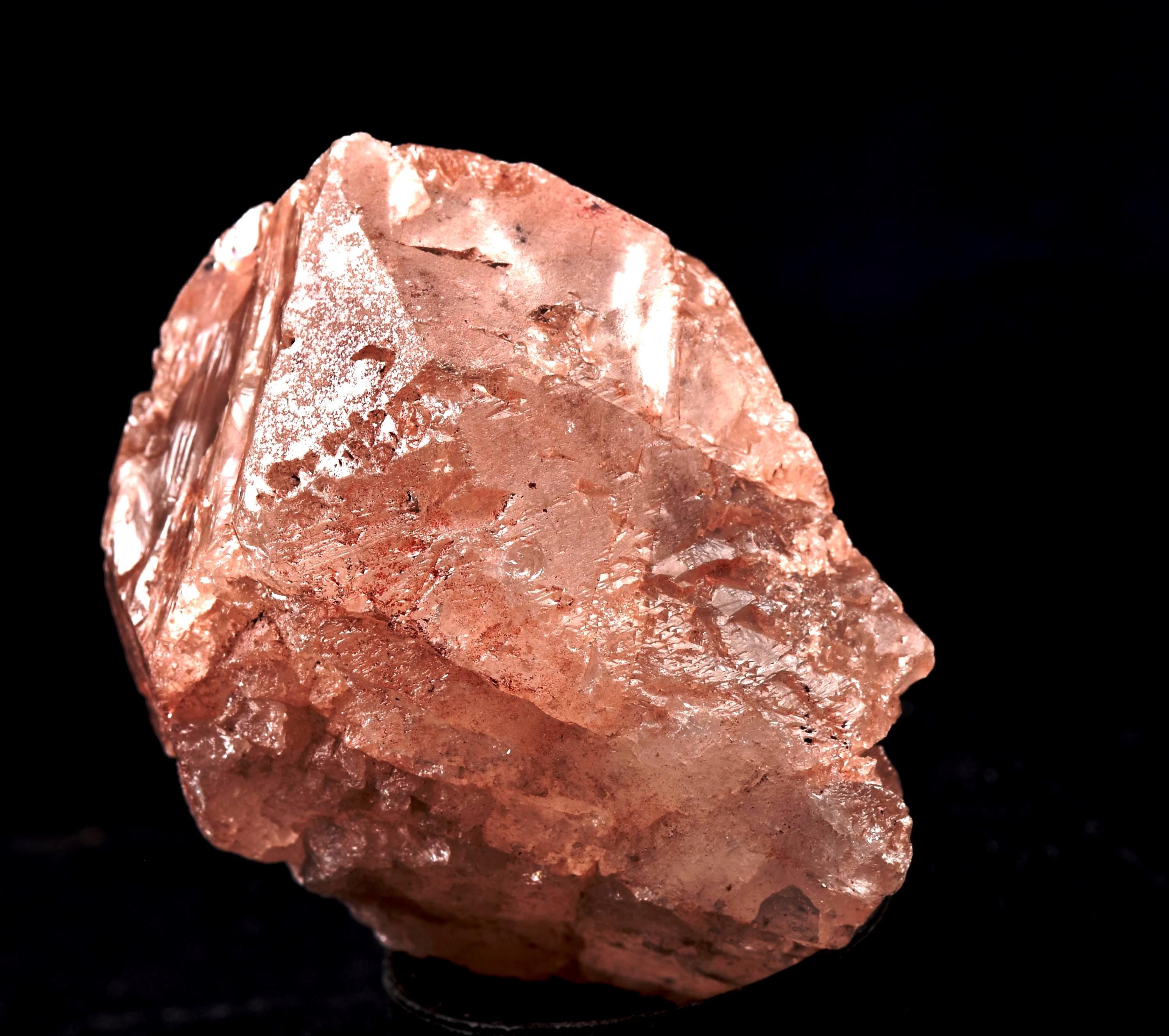 Nirvana pink ice quartz trigonic, himalayan high altitude growth interference crystal #8172