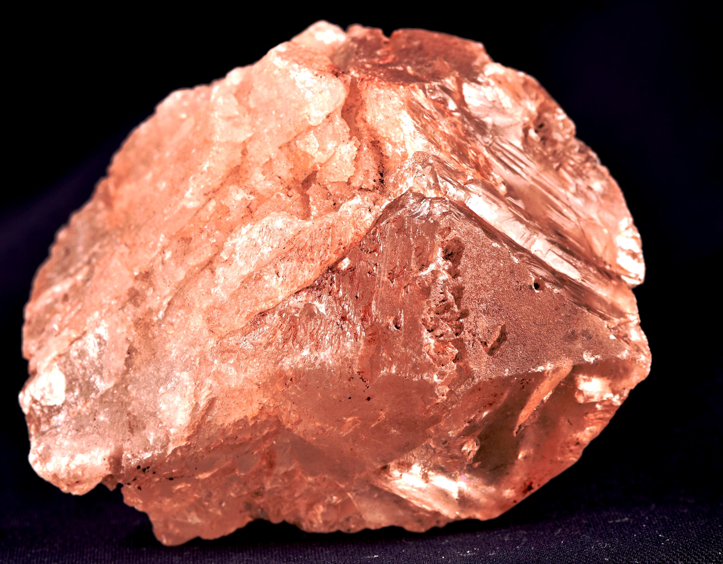 Nirvana pink ice quartz trigonic, himalayan high altitude growth interference crystal #8172