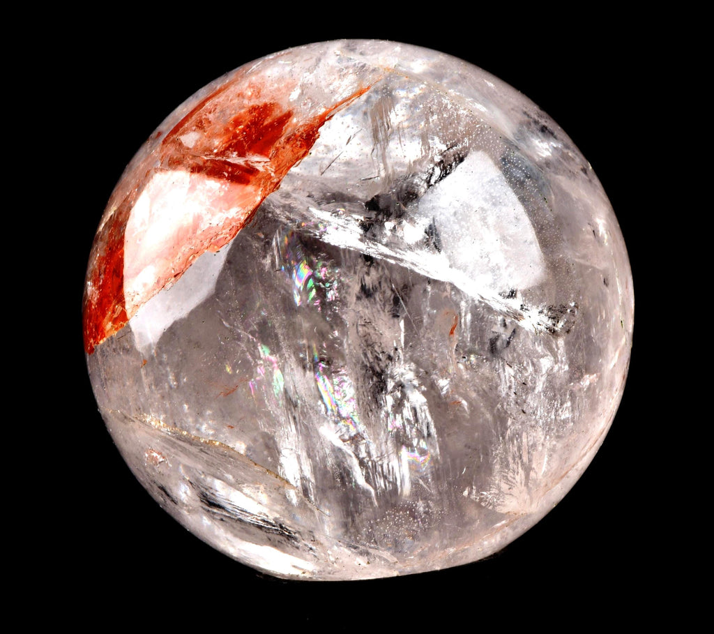 Himalayan  golden healer / Agnitite pink/gold Rainbow, sphere  supra mental manifestation  # 7868