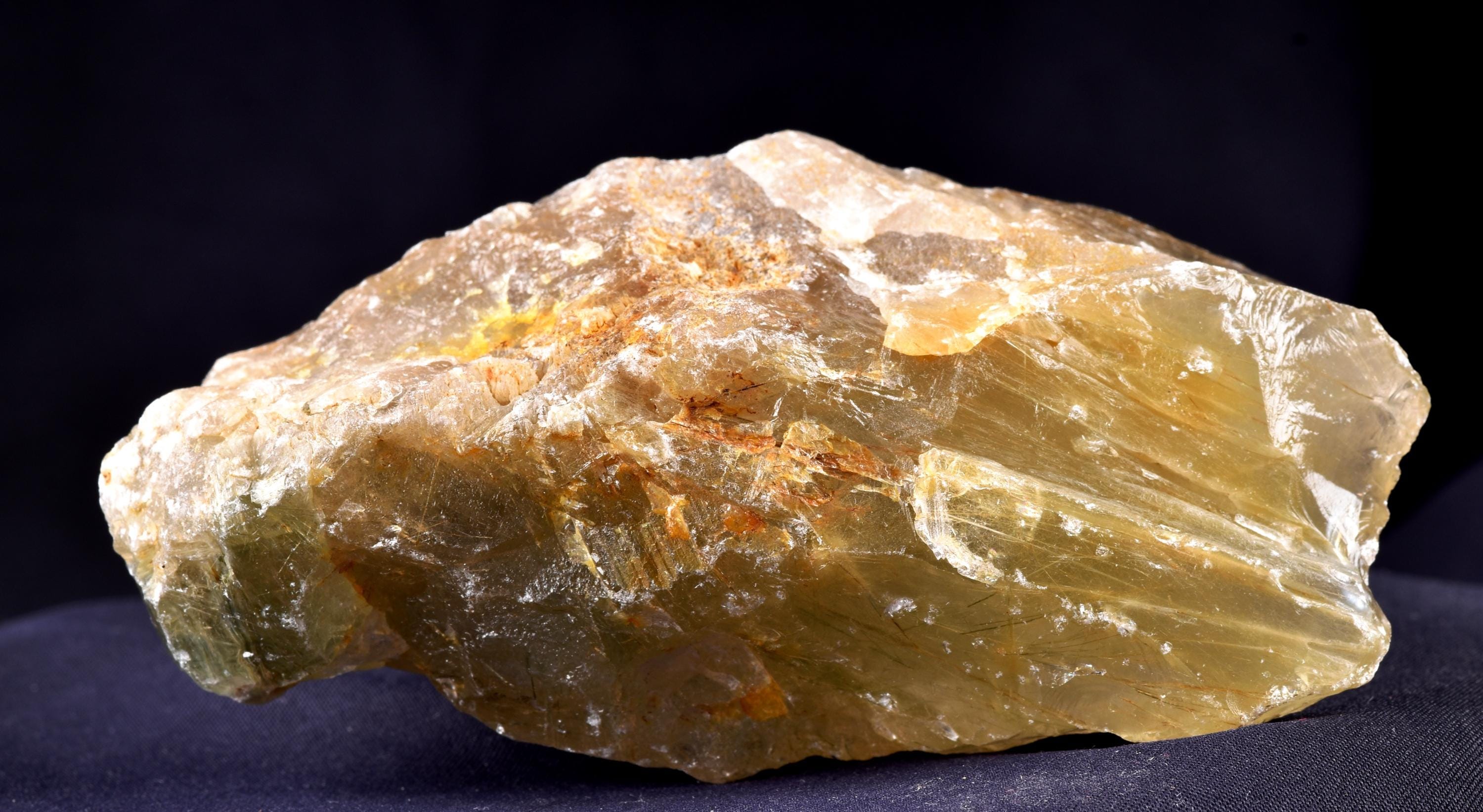 Himalayan golden green crystal with golden rutile star burst inclusion Lemurian Seed Quartz Ascension Spiritual Support Therapy  #8160