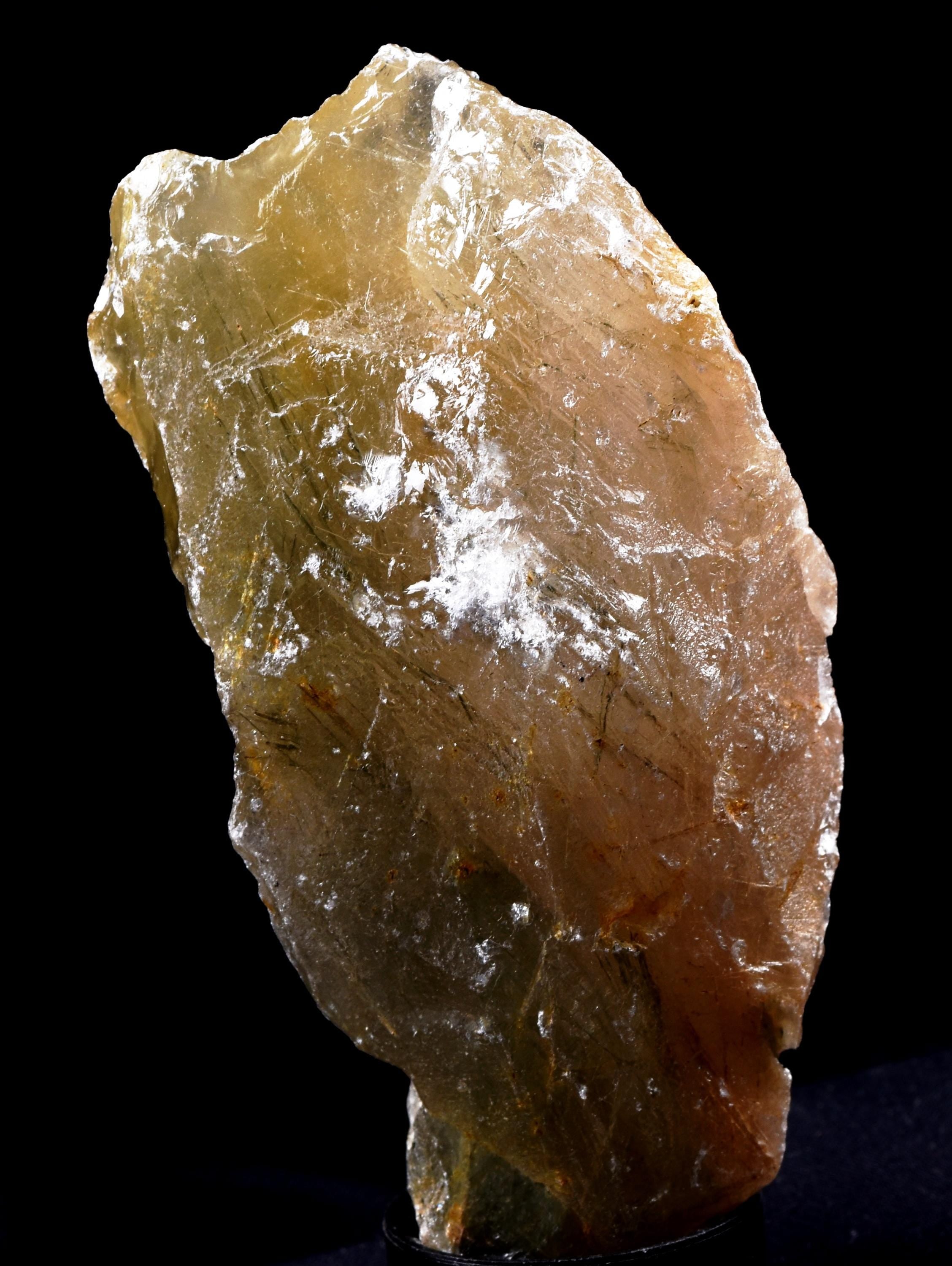 Himalayan golden green crystal with golden rutile star burst inclusion Lemurian Seed Quartz Ascension Spiritual Support Therapy  #8160
