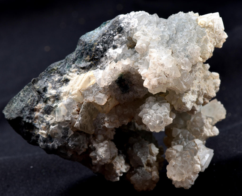 natural grey chalcedony stalagmite with calcite and cave formation #8189
