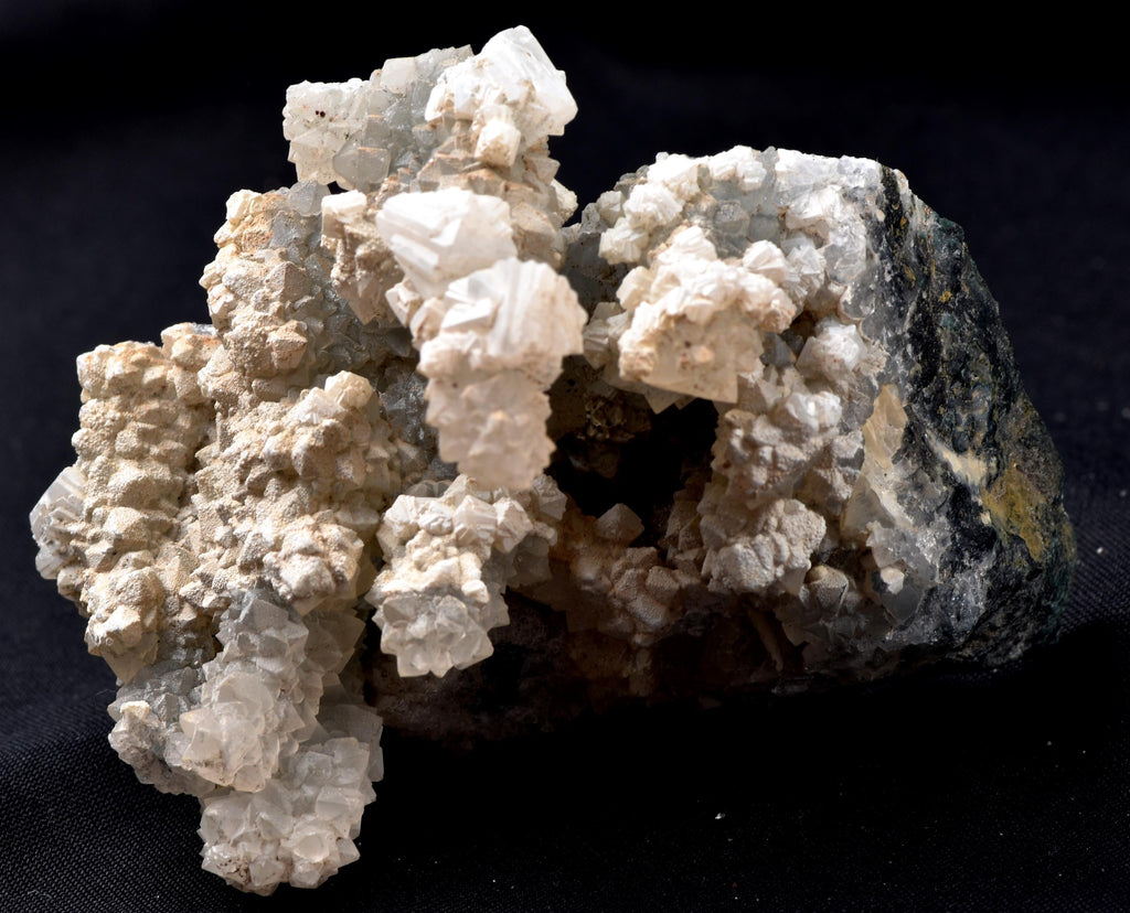 natural grey chalcedony stalagmite with calcite and cave formation #8189