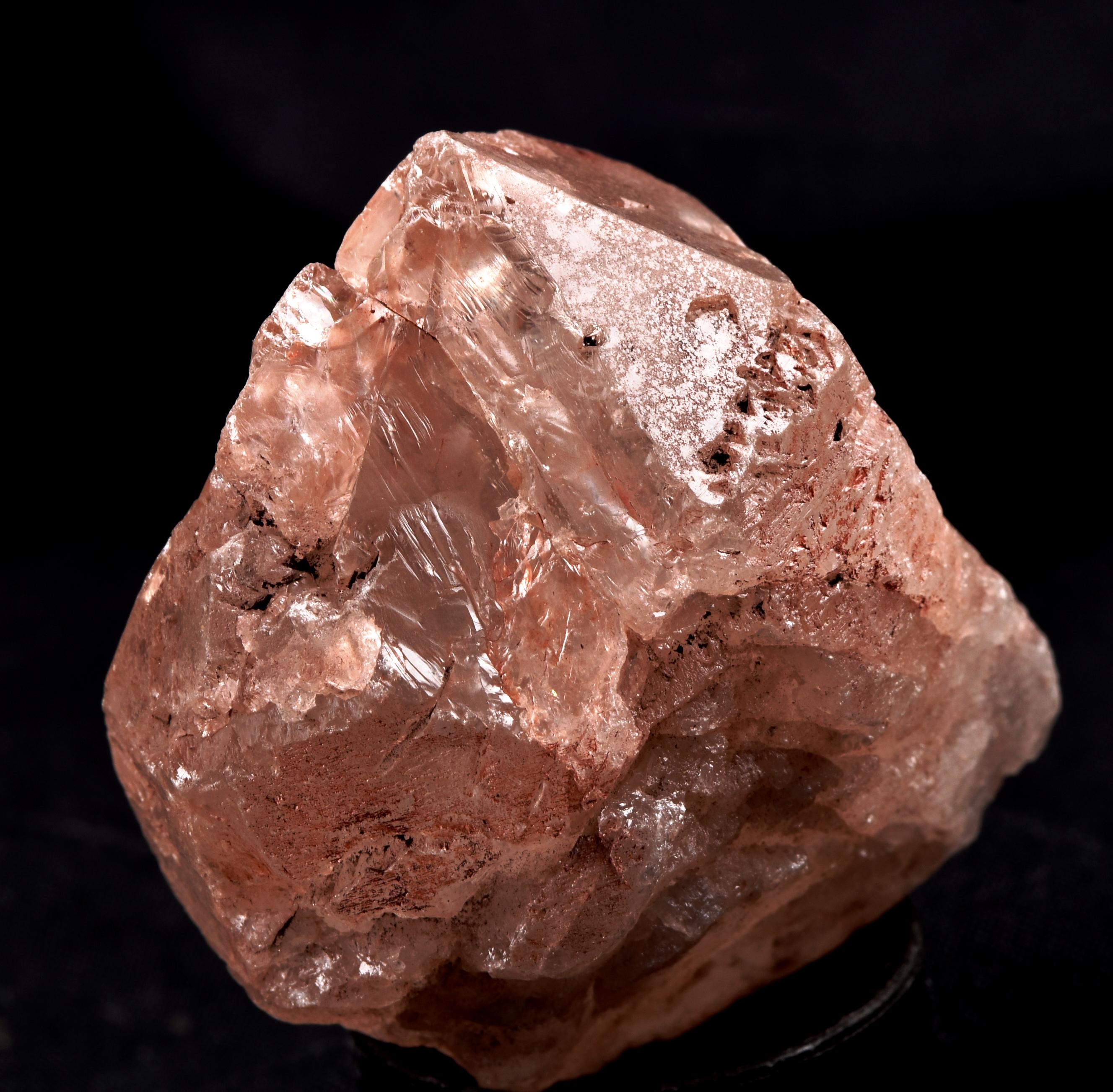 Nirvana pink ice quartz trigonic, himalayan high altitude growth interference crystal #8172