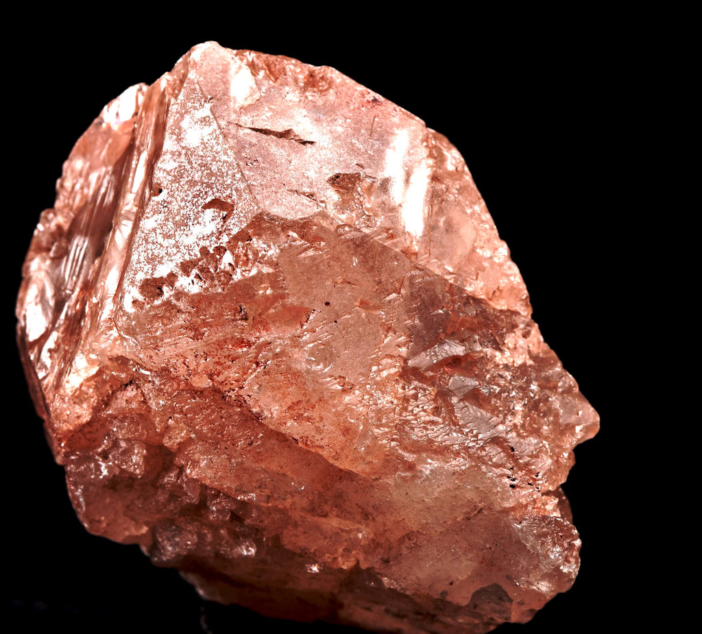 Nirvana pink ice quartz trigonic, himalayan high altitude growth interference crystal #8172