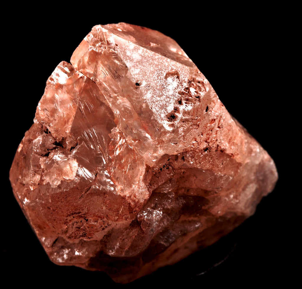 Nirvana pink ice quartz trigonic, himalayan high altitude growth interference crystal #8172