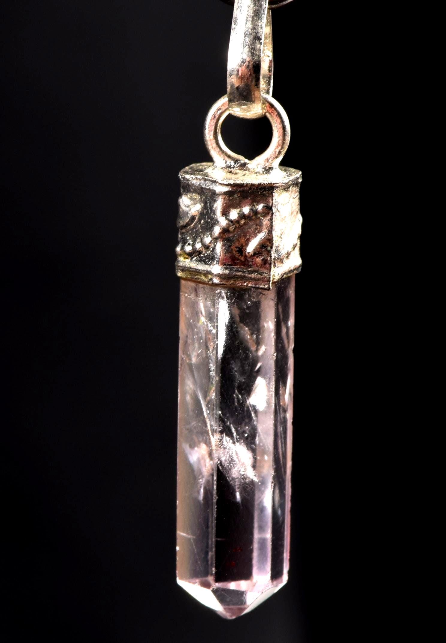 Satyaloka  quartz   quartz inside  Pendant synergy 12 crystal  #8229